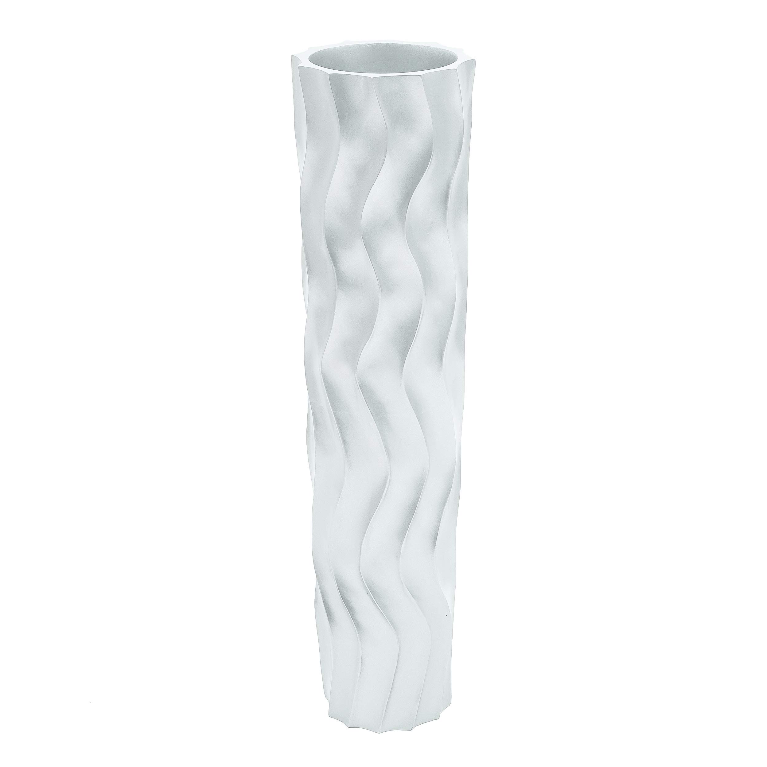 Leewadee Große Bodenvase 65 cm Mangoholz für Pampasgras & Trockenblumen | Dekovase fürs Wohnzimmer, für Zweige & Trockengräser - bruchfester als Keramik, kein Wasser. Boho