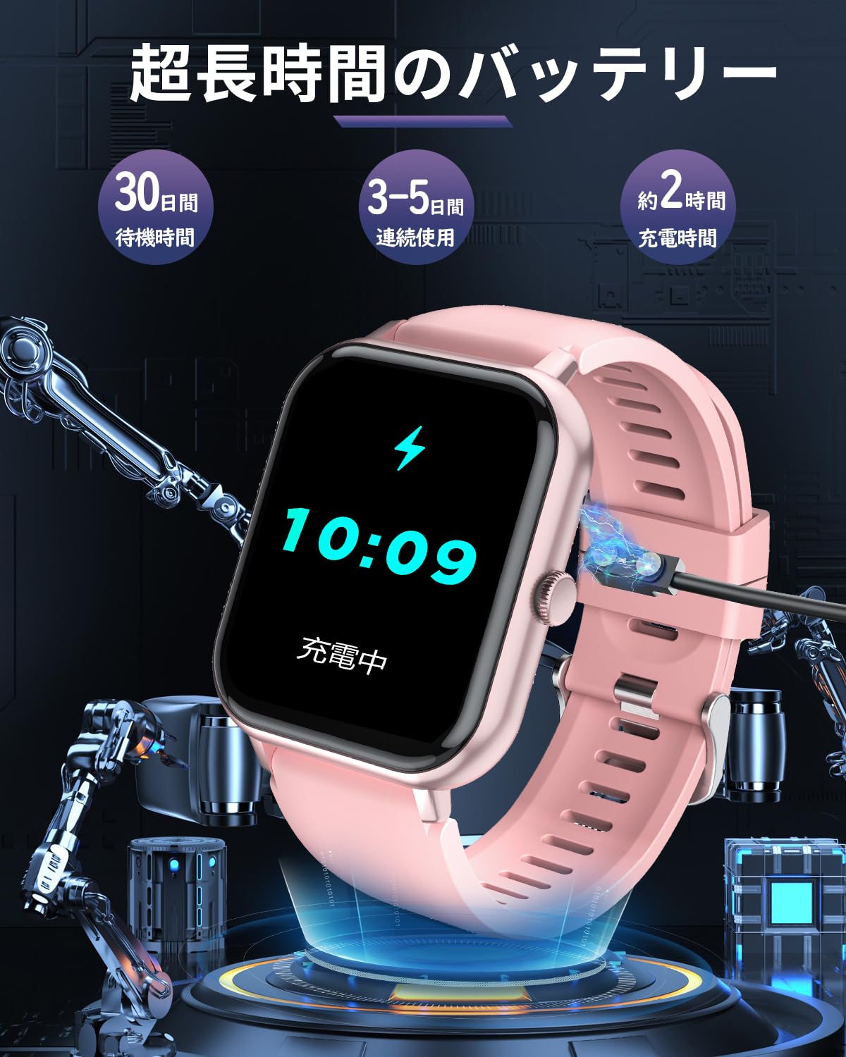 時計 line: ubii2 Amazon | スマートウォッチ【2024改良最新型】Bluetooth5.3通話