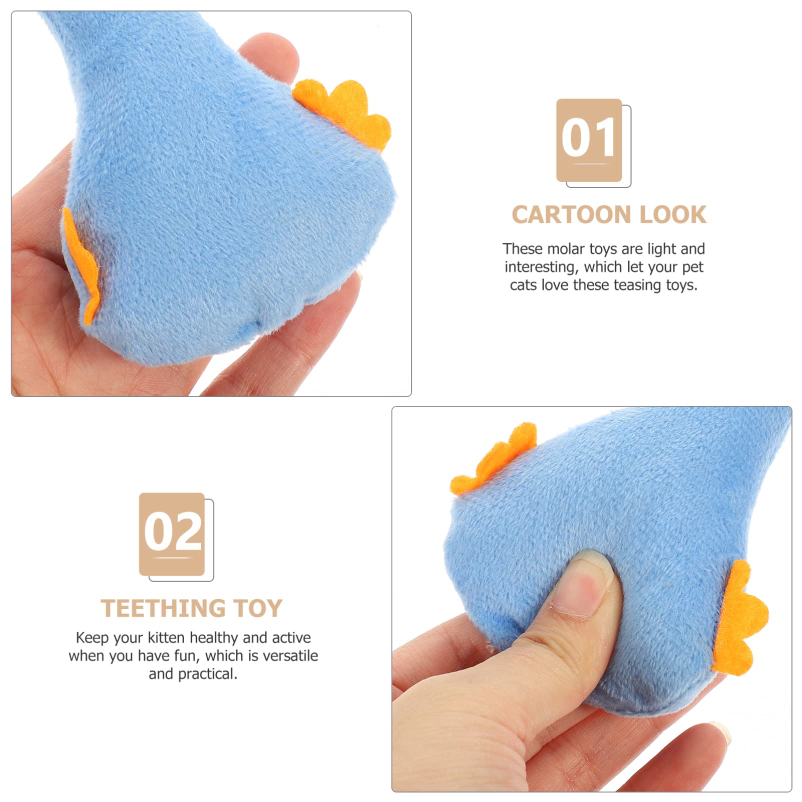 Toddmomy 20pièces Jouets à Mordre pour Chats Jouets Peluche avec Herbe à Chat Accessoires Ludiques De Couleurs