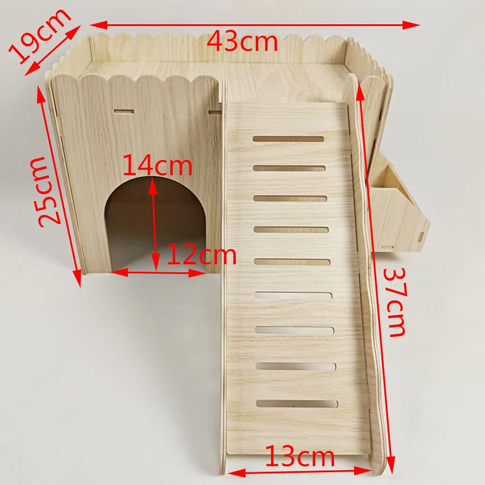 Casetta in legno per porcellini d'India, per conigli, criceti, topi, cincillà, furetti