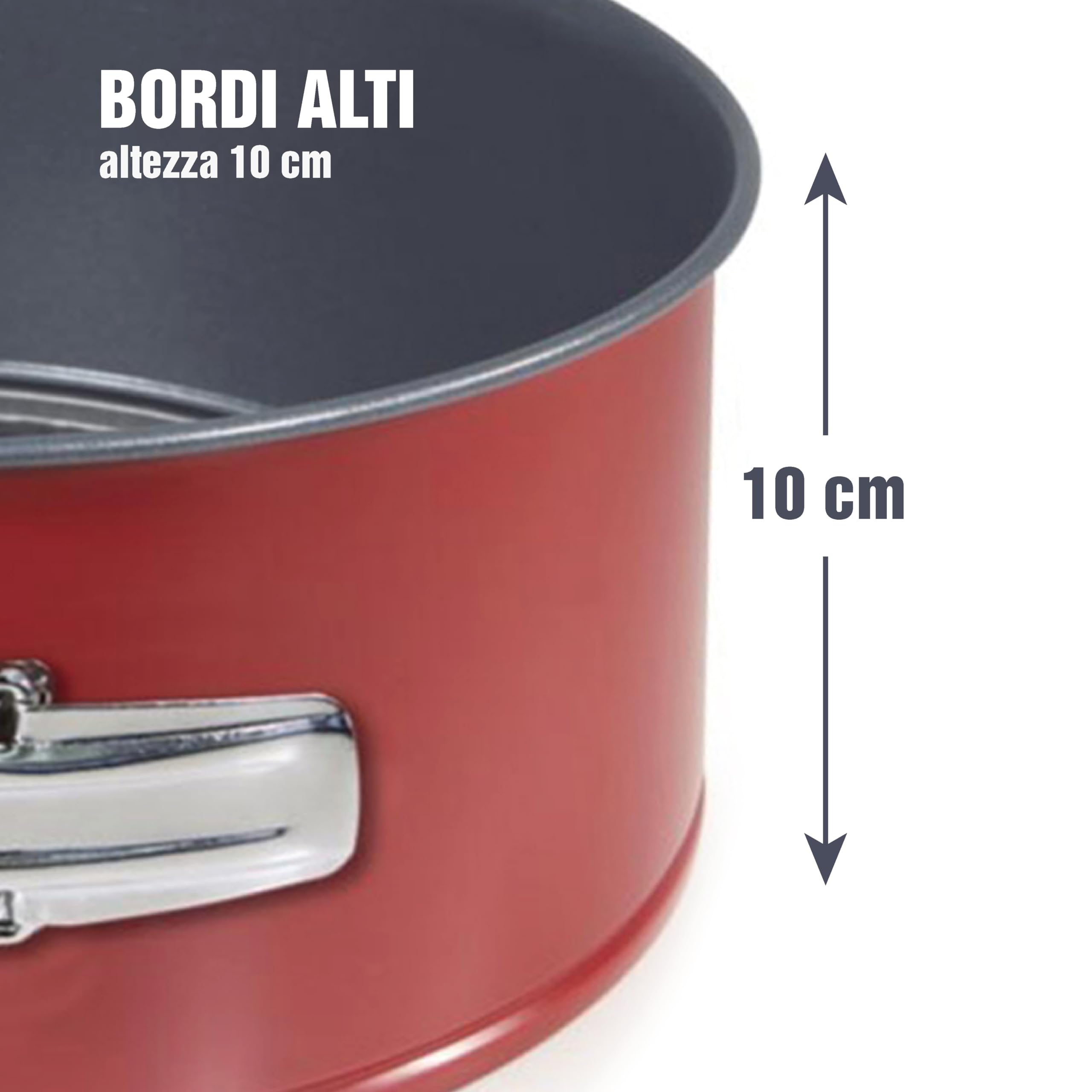 Dolci Perfetti Forno Tortiera Apribile Cake 24 Cm - Teglia Rotonda Con Cerniera E Rivestimento Antiaderente, Acciaio Per Forno Tortiera Apribile 24 Cm - 5