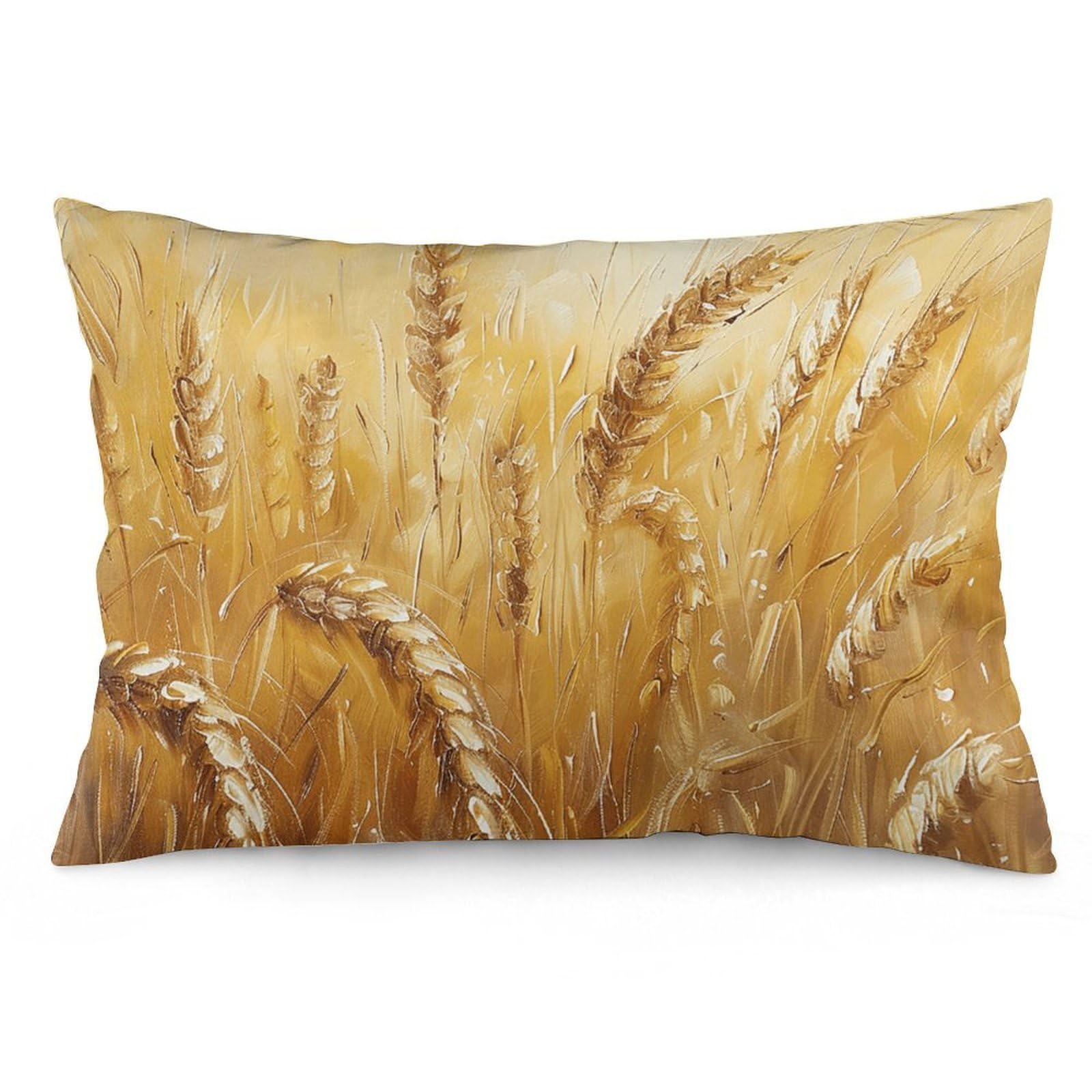 NTVOWPZO 2 Pack Decoration Throw Pillow Covers 20"x30" Pillowcases Covers Golden Wheat Field Image Pillowcases Modern Farmhouse Home Decor Sofa Cushions Covers for Couch Bed Living Room