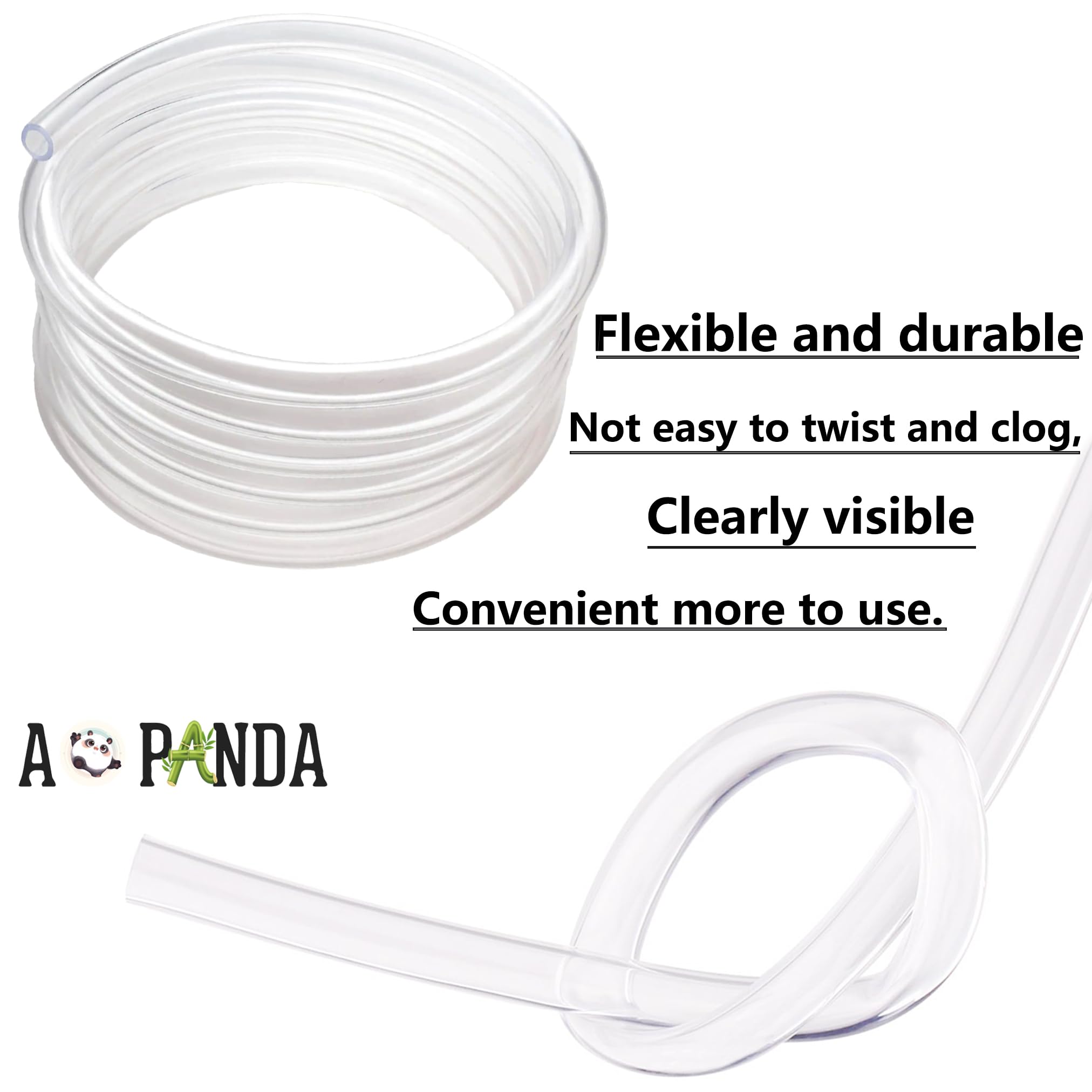 AOPANDA Tubo de vinilo transparente de PVC de 50 pies, diámetro interior de 1/4 pulgadas, tubo de PVC flexible, manguera de PVC híbrida, tubo de plástico ligero