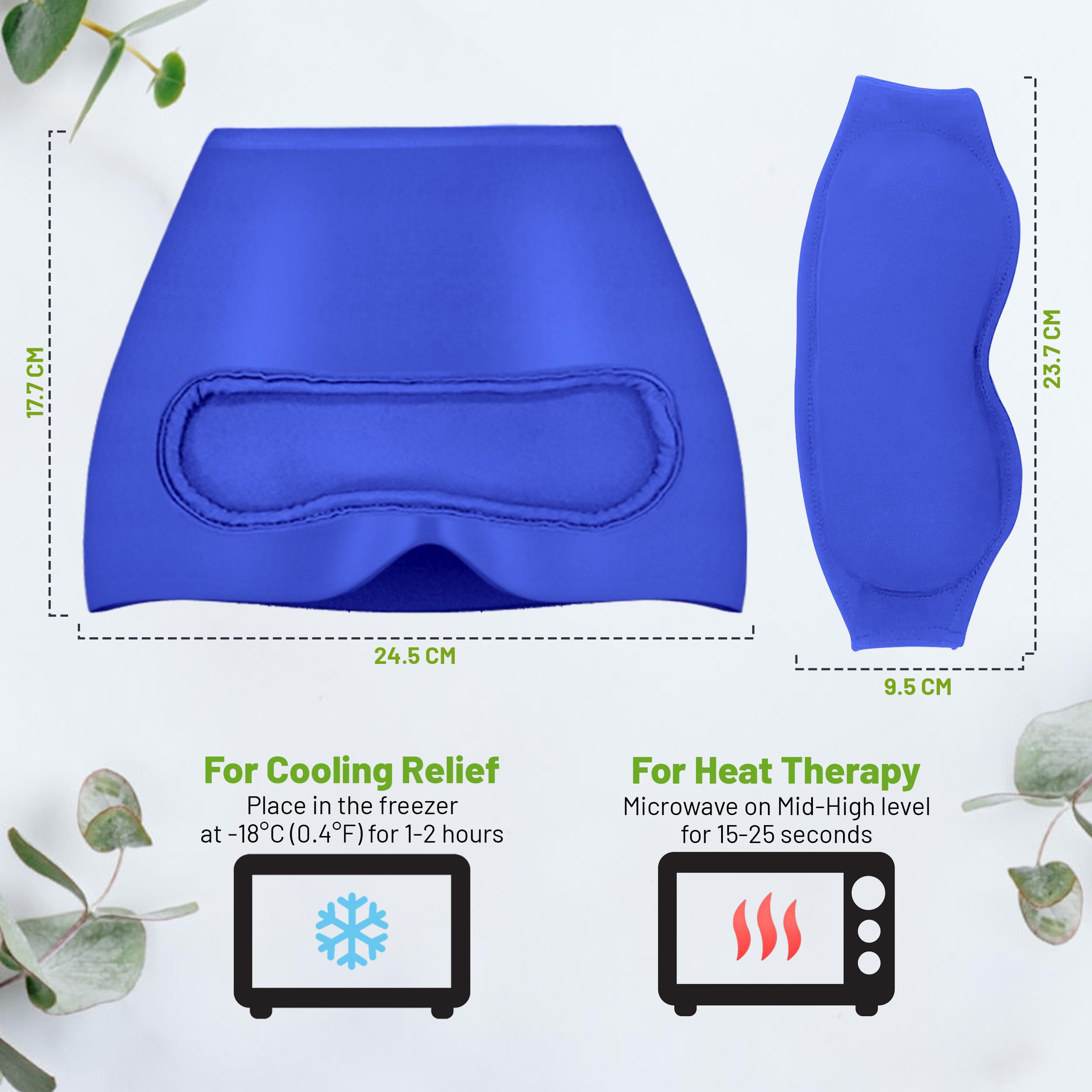 Regalos para ella y él, gorra de alivio de migraña, gorra plegable para aliviar el dolor de cabeza visible, gorra de gel de hielo para aliviar la migraña, gorra de gel de hielo de ajuste de 360°,
