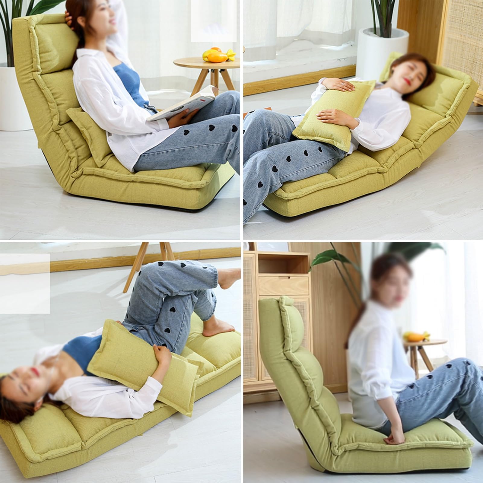 スラィリーチェア Amazon.com: XLIHAWY Floor Chair, Lazy Sofa with Back Support