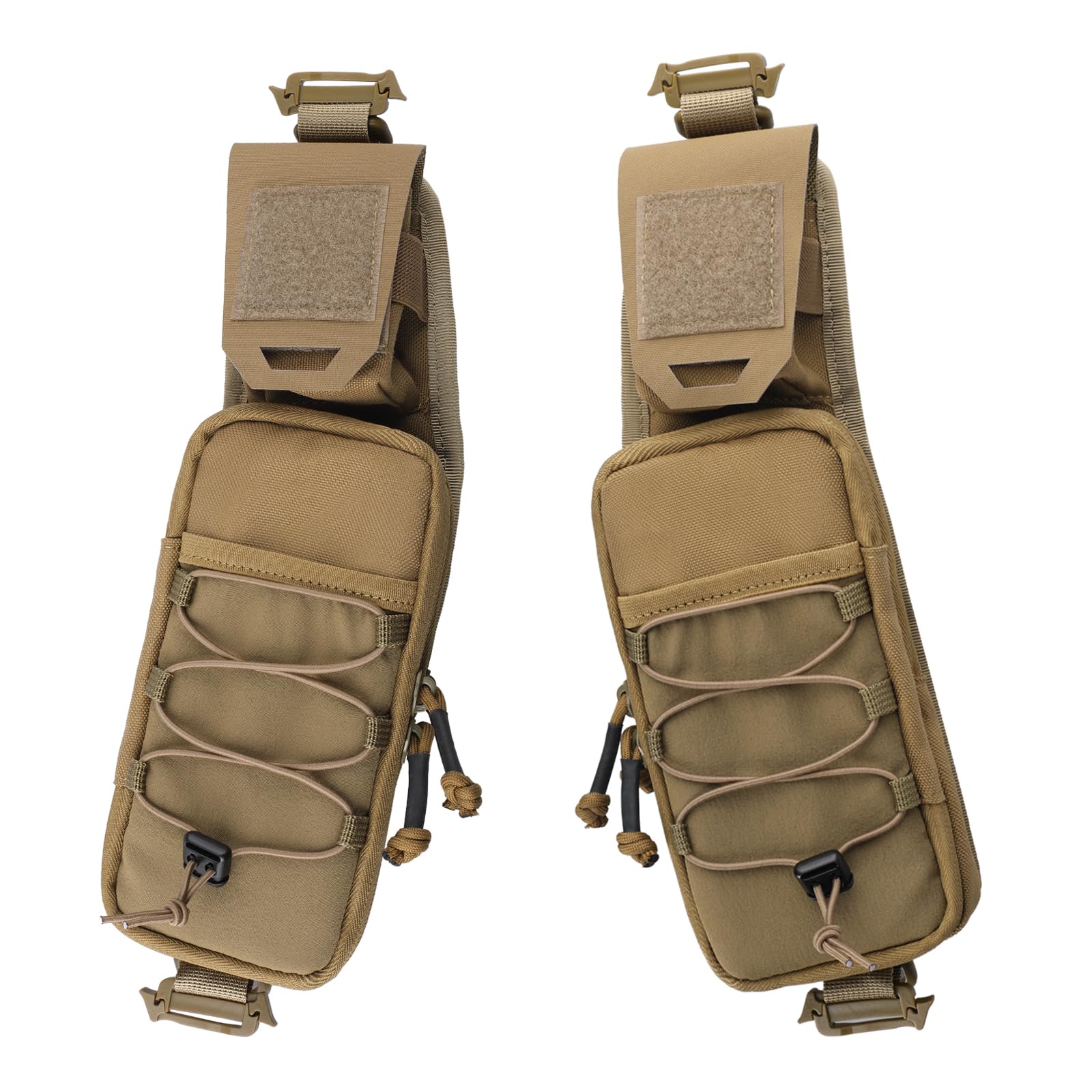 WYNEX Poche Supplémentaire de Sac à Dos de Randonnée, Version Incurvée, Pochette Molle pour Bretelle de Sac à Dos Tactique, Accessoires pour Sac à Dos, Conserver les Petits Objets Fréquemment Utilisés