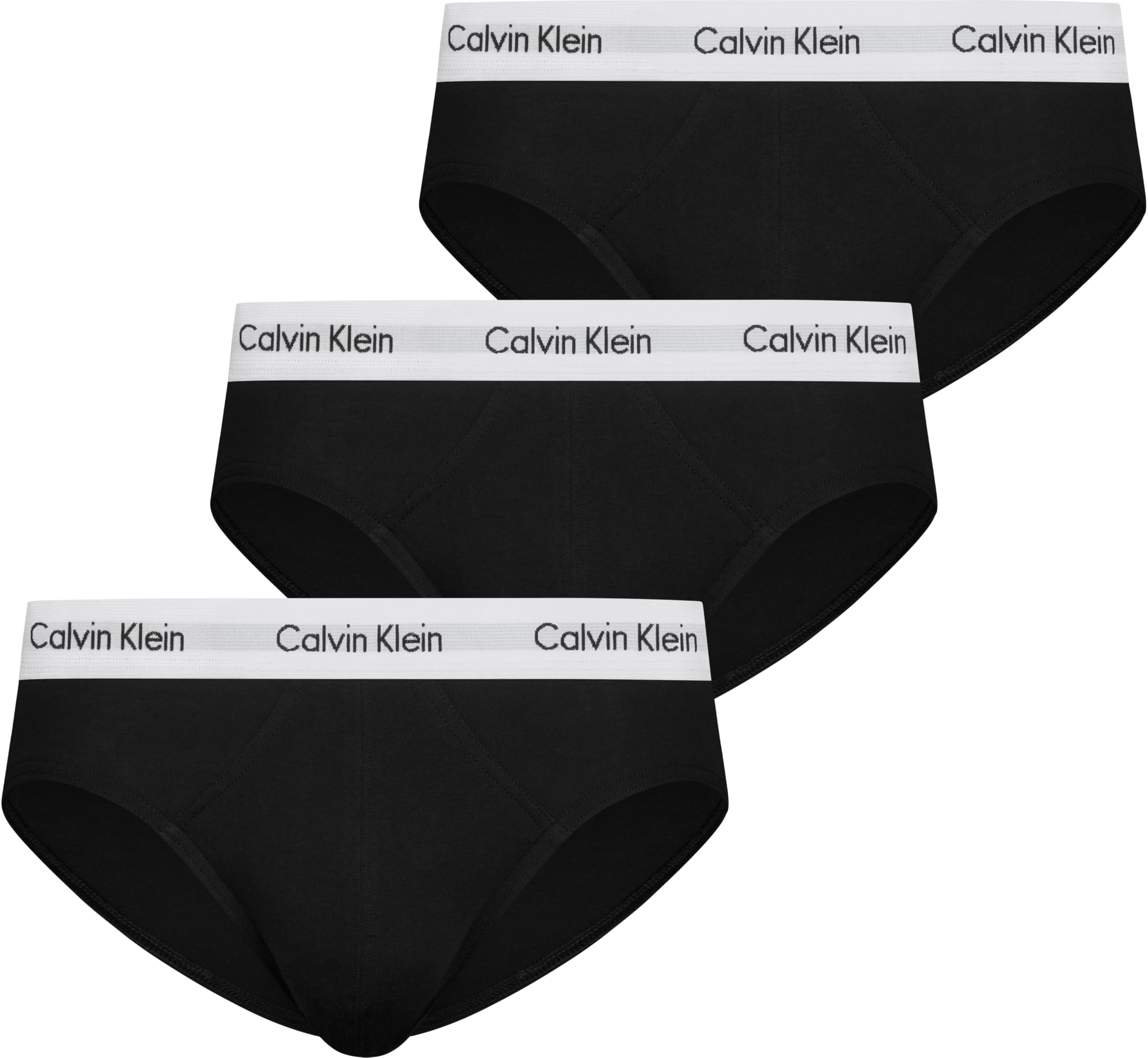 Calvin Klein Raffreddamento Cotone Stretch 3 Pack Breve, Nero/Bianco/Grigio