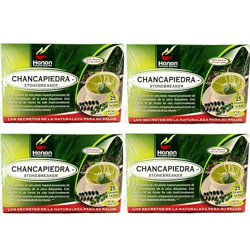 Miniatura 1 de Chanca Piedra Kidney - Juego de 4 cajas 100 peruano natural 100 bolsas de té suplemento de hierbas sin cafeína