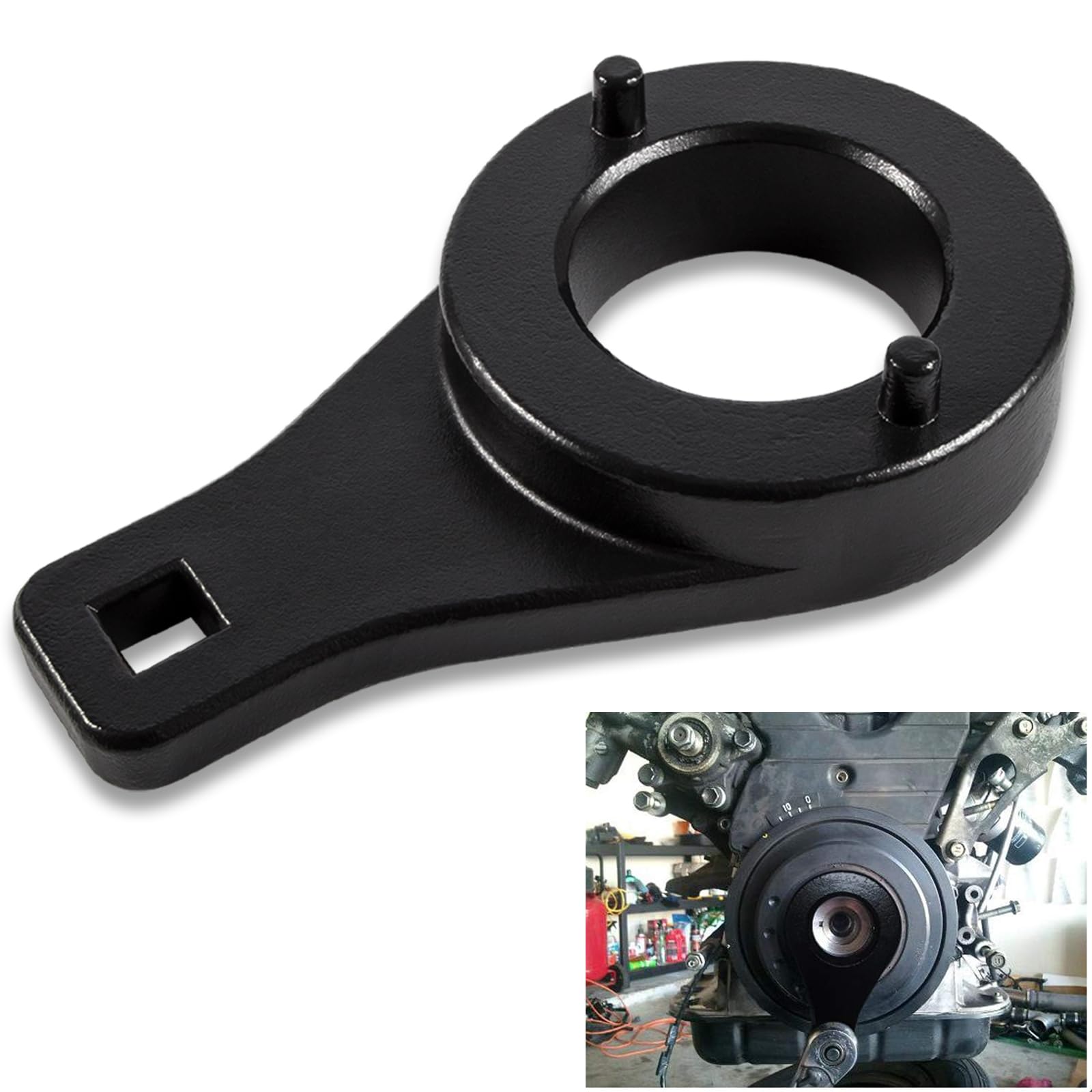 Harmonic Damper Pulley Holding Tool Crankshaft Holder For Toyota 3.4L V6 Engines Tacoma 4Runner T100 Tundra Pickup, Harmonic Tool Crank Pulley Holding Tool