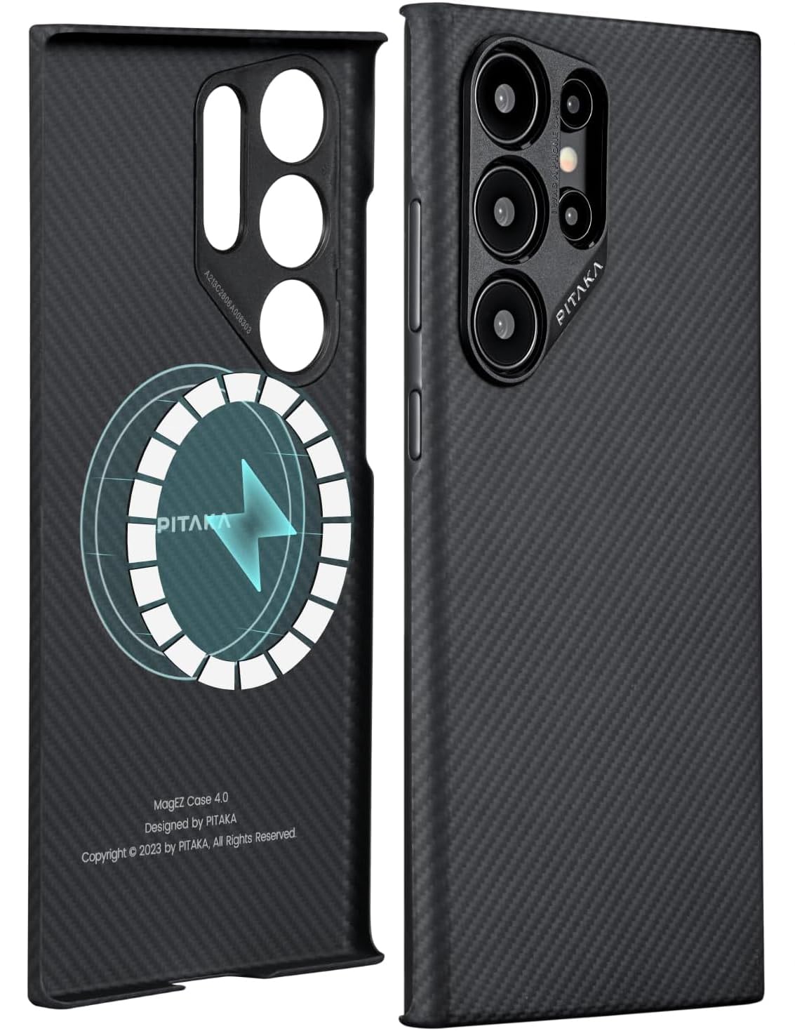 Pitaka Case for Samsung Galaxy S24 Ultra, 6.8 Inch, Compatible with MagSafe, Slim & Light Samsung Galaxy S24 Ultra Case, Made of 600D Aramid Fiber [MagEZ Case 4 - Black/Grey(Twill)] (B0CZDVL9SS) Amazon Price History, Amazon Price Tracker