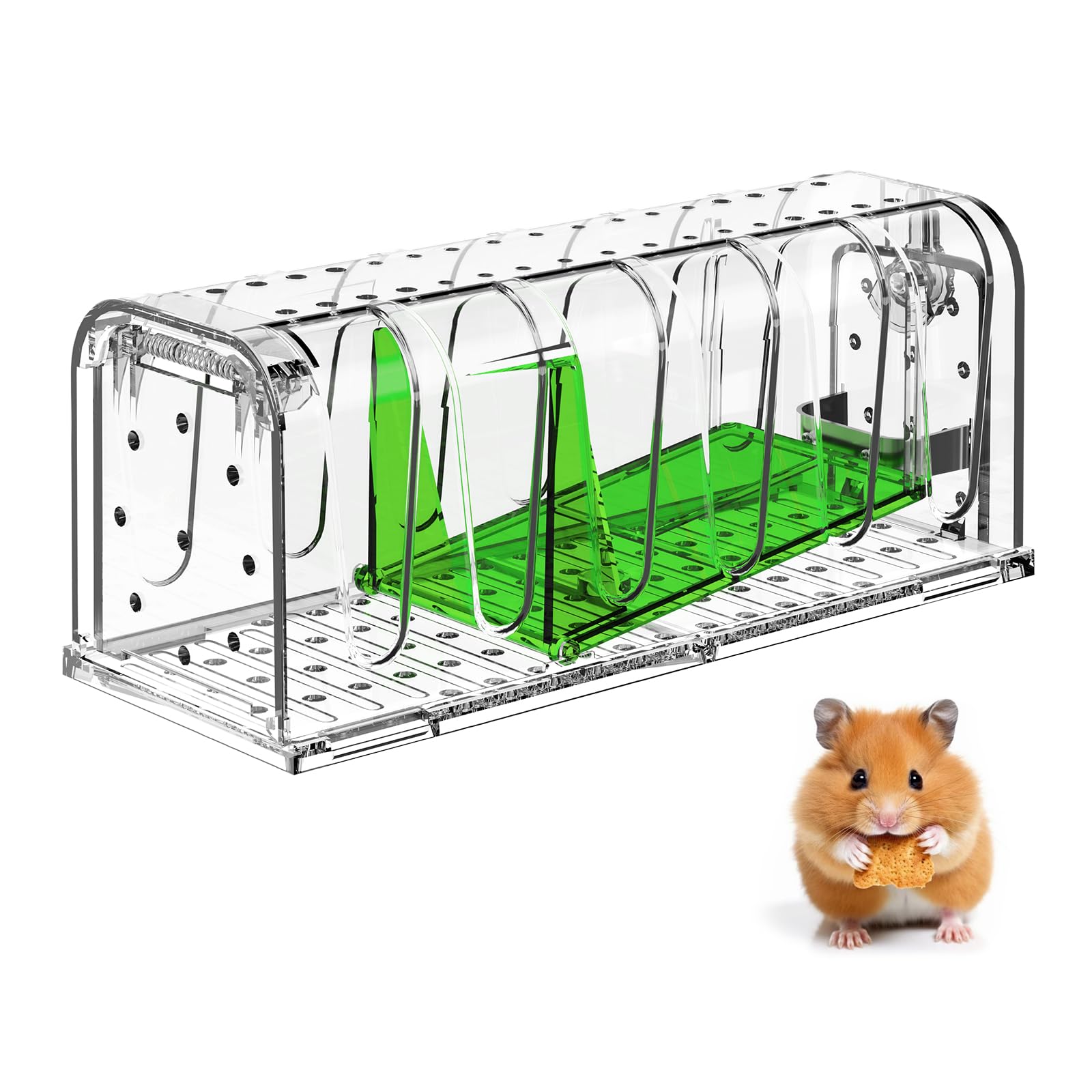 MäUsefalle, Mausefalle Lebend, Lebendfalle Ratte Tierfreundlich, Mausefalle Mit KöDerbox,Einfach Zu Reinigen,Verbesserter Hochsensibler AuslöSemechanismus,FüR MäUse FüR In Der KüChe Im Garten Im Lager