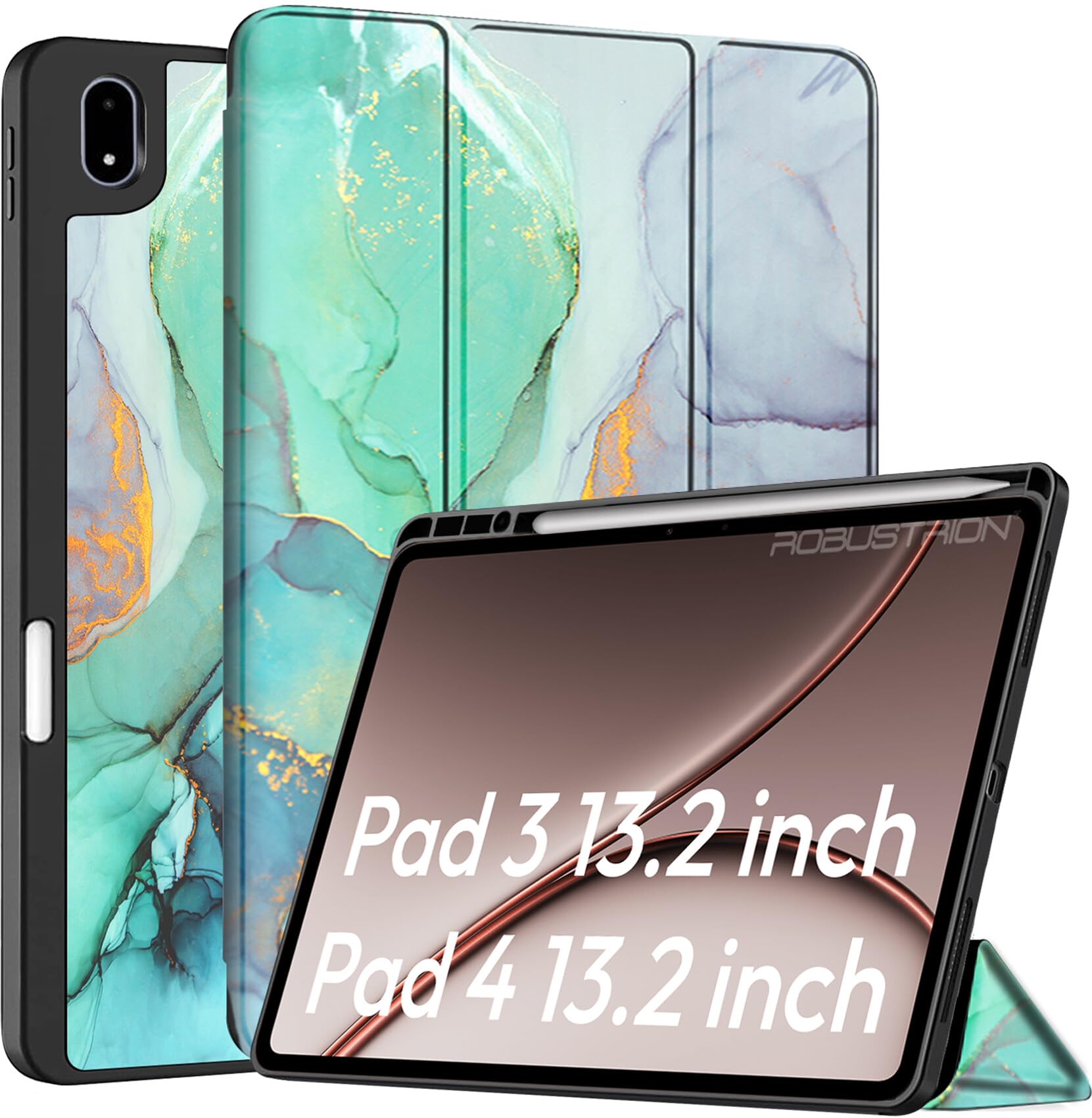 Robustrion Cover Case for OnePlus Pad 4 13.2 inch/OnePlus Pad 3 13.2" Cover with [Pencil Holder], Flip Cover Case for One Plus Pad 4/3 Cover 13.2 inch [Auto Sleep Wake Support] - Brown — Amazon image 11
