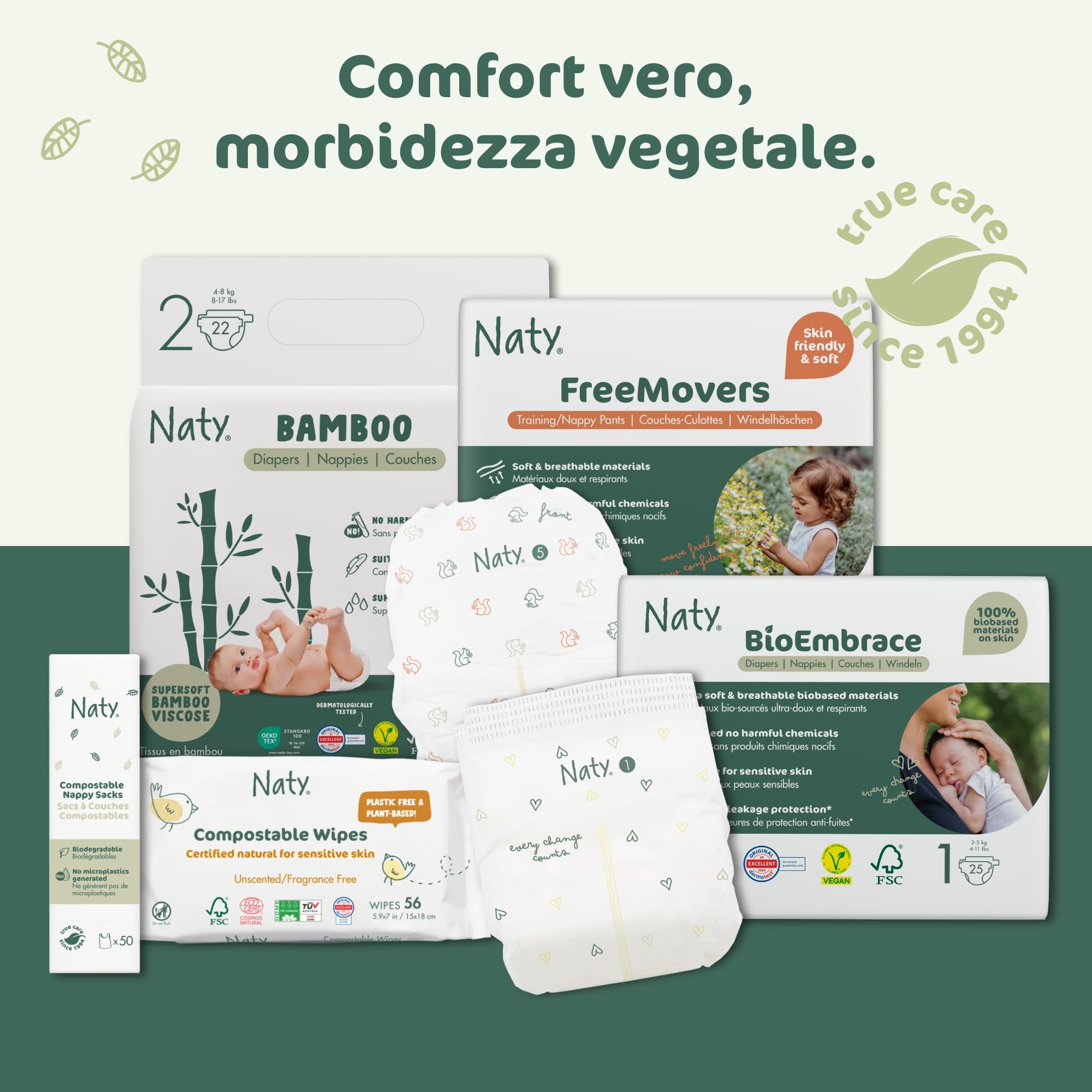 Naty Salviettine per Neonati e Bambini con Aloe | 98% Acqua, Ipoallergeniche e Naturali per Pelli Sensibili | Senza profumo | Dermatologicamente testate | 672 pezzi (12 confezioni)