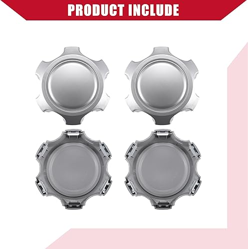 Miniatura 7 de 4260304030  Tapas centrales de cubo de rueda para Toyota 4Runner 1996-2002  Durableplástico  4 piezastono plateado