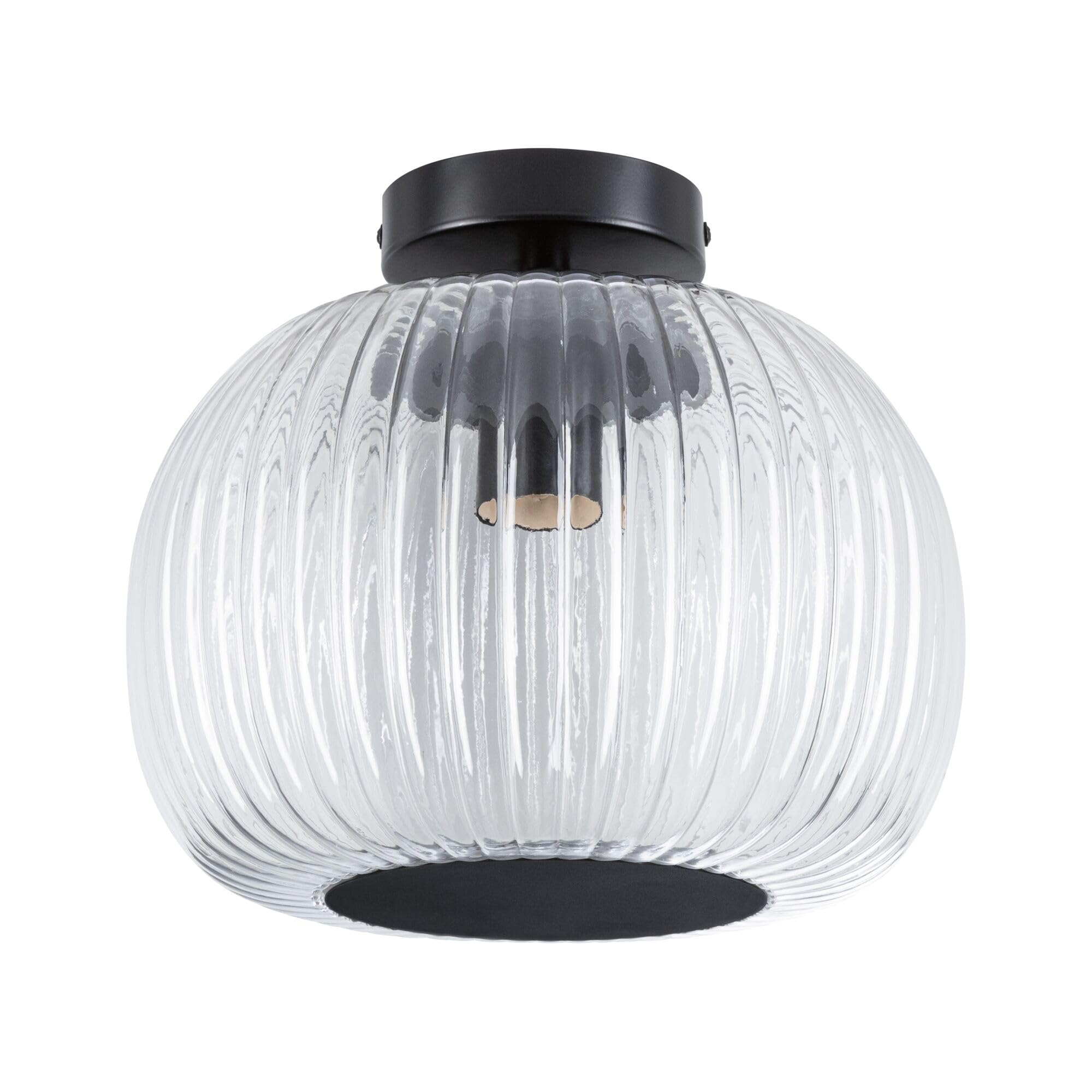 Paulmann 71146 Selection Bathroom Deckenleuchte Ruya IP44 E27 230V max. 60W Glas, Schwarz matt Wand-/Deckenleuchte, Badbeleuchtung
