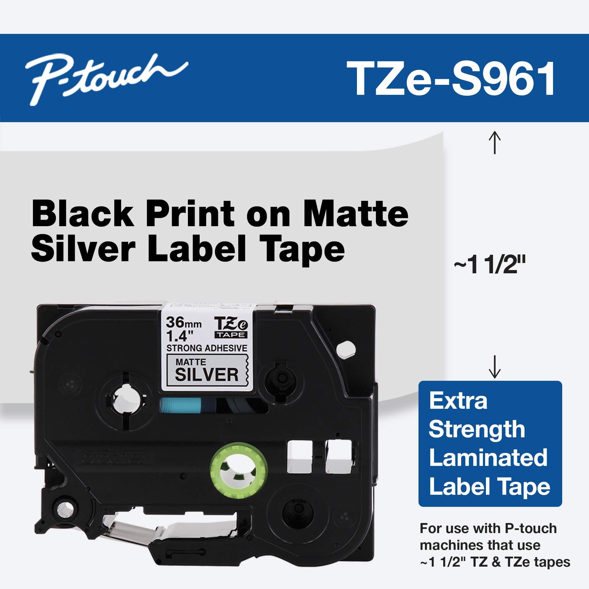 Amazon.com: Brother Genuine P-touch TZE-S961 Tape1-1/2