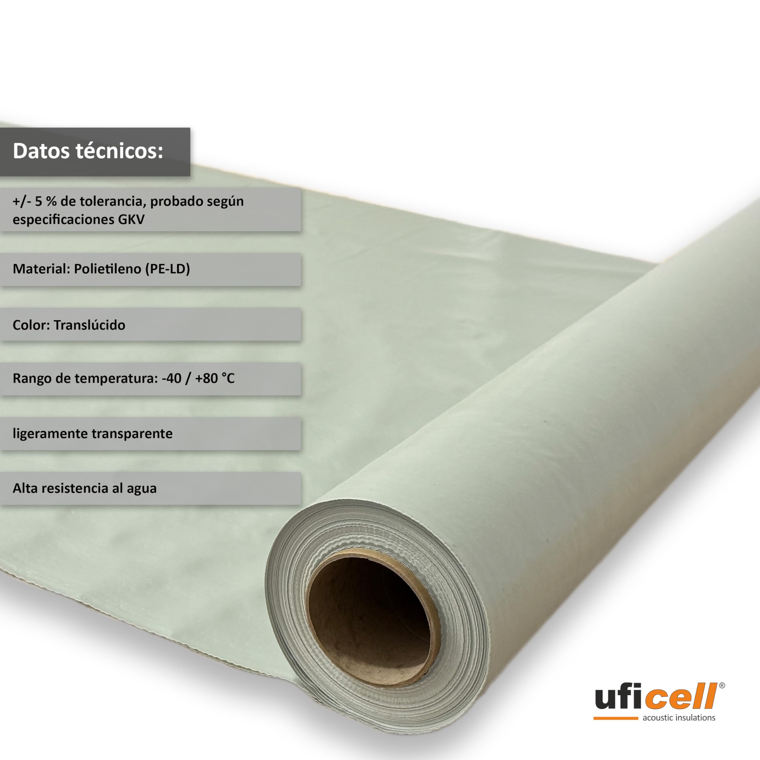 uficell Aqua-Stopp lámina de construcción, lámina de solera, lámina de PE, barrera de vapor 0,2 mm (100 m² (25 m x 4 m))