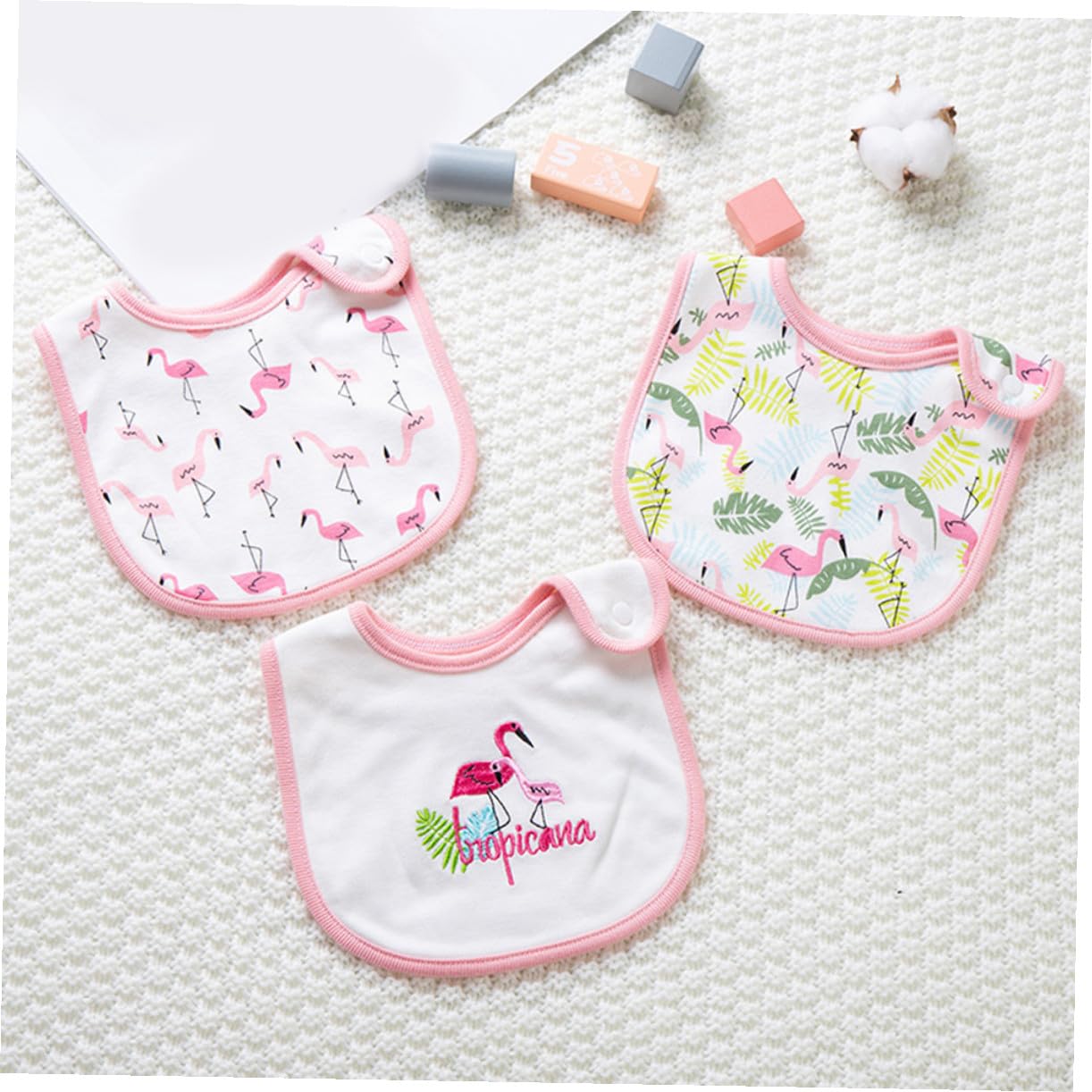 Kisangel Bavoir Garçon Fille Coton Imprimé Bavoir Étanche Lavable Pour Nourrissage Bave Accessoire Pour Garçon Fille