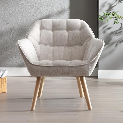 chairus Upholstered Tub Chair Linen – Beige-1
