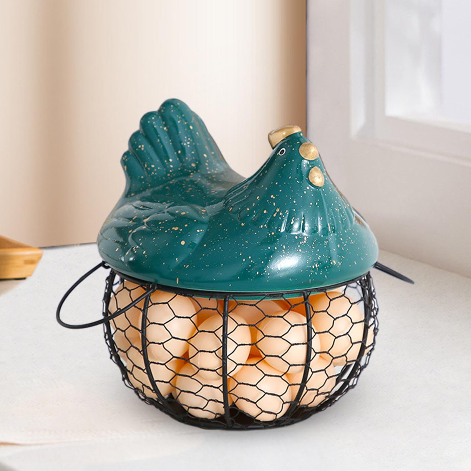 Cesta para Almacenar Huevos, Soporte para Huevos de, Organizador de Huevos de Granja, Contenedor de Huevos de Cocina, Negro con Punto pequeño, Individual