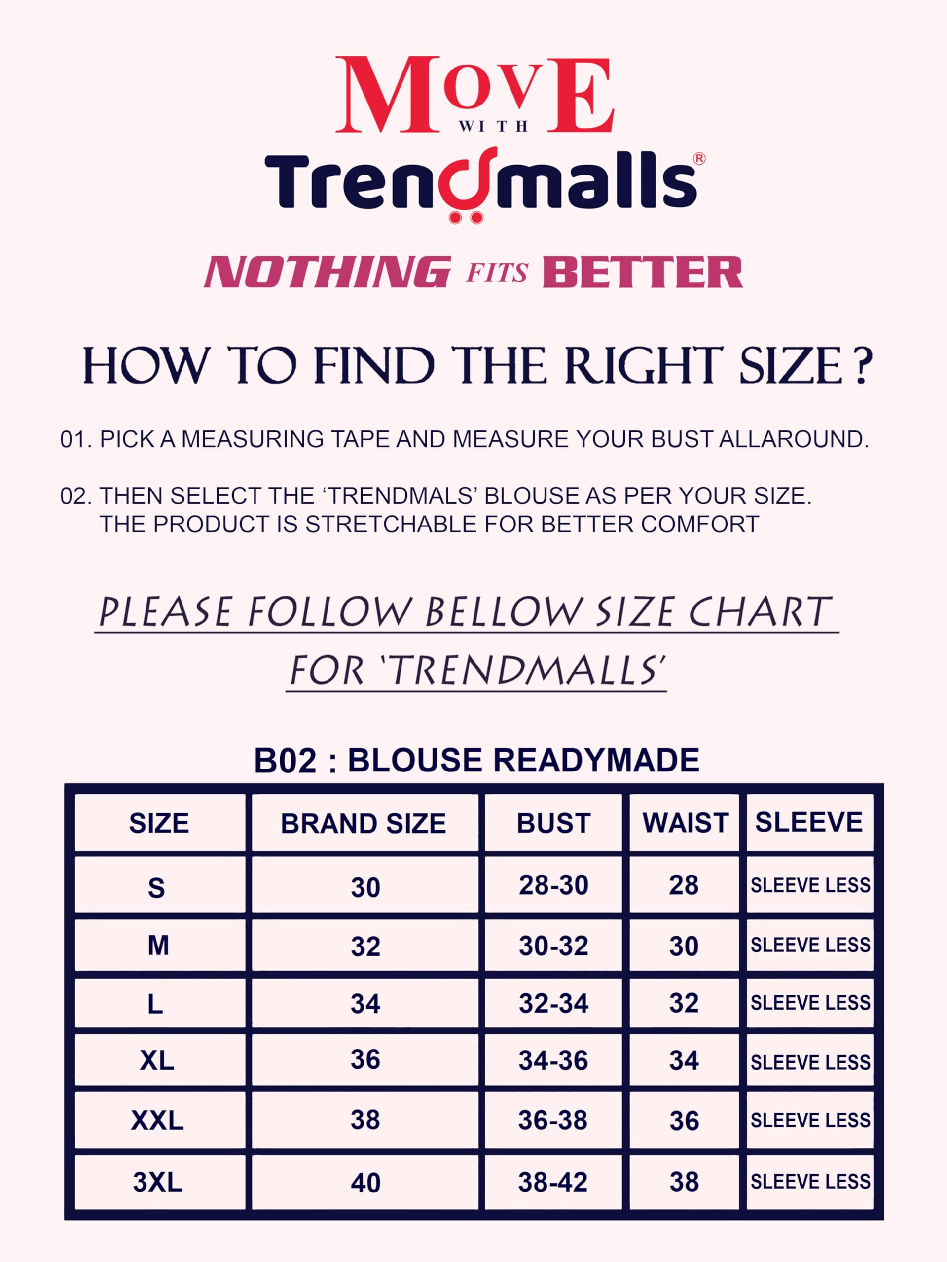 TRENDMALLS Damen Dobby reine Baumwolle Elastin dehnbar fertig konfektioniert stilvolle Saree-Bluse bereit zum Tragen