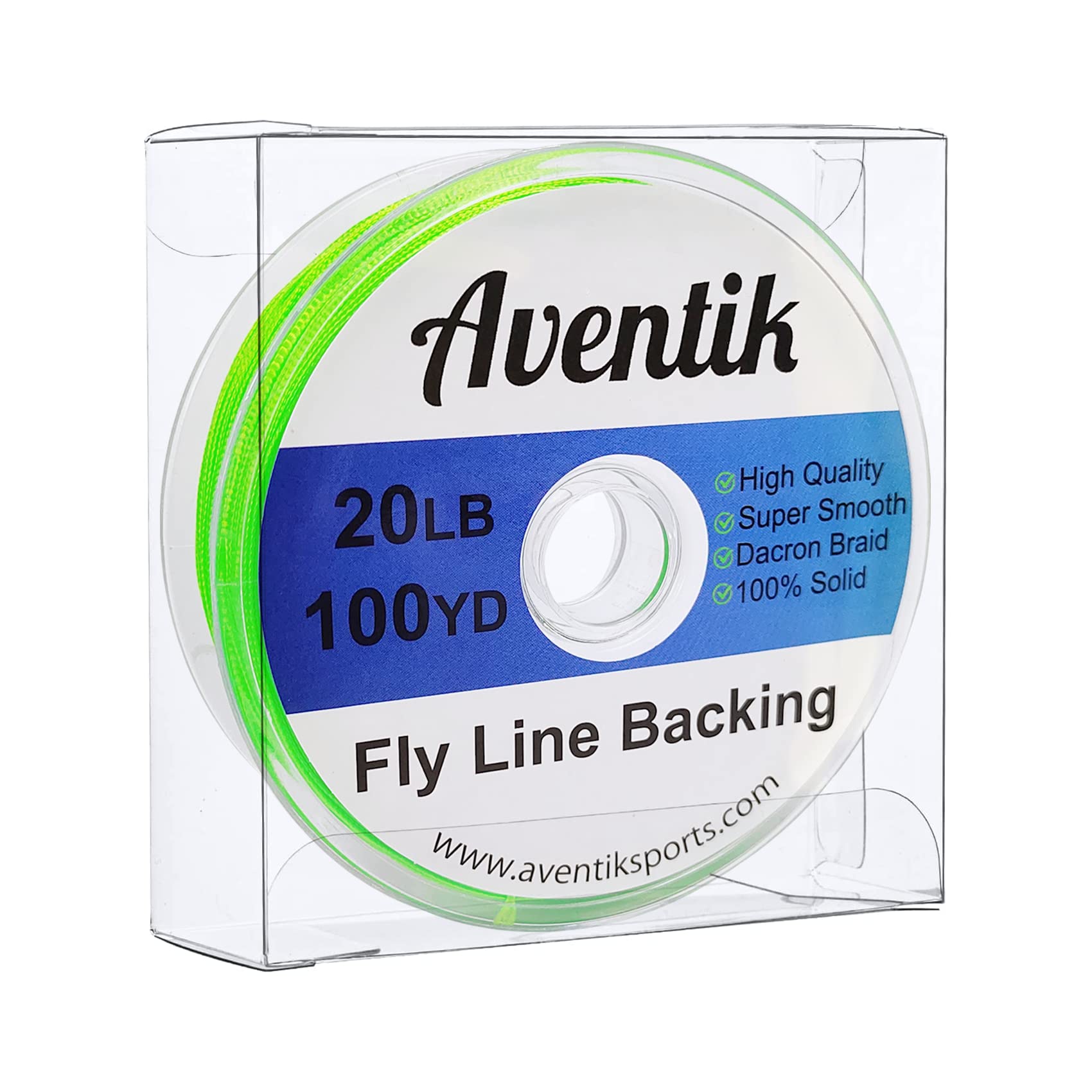 Aventik Dacron Braided Fly Line Backing - 100Y/200Y, 20LB/30LB for Fly Fishing & Trout