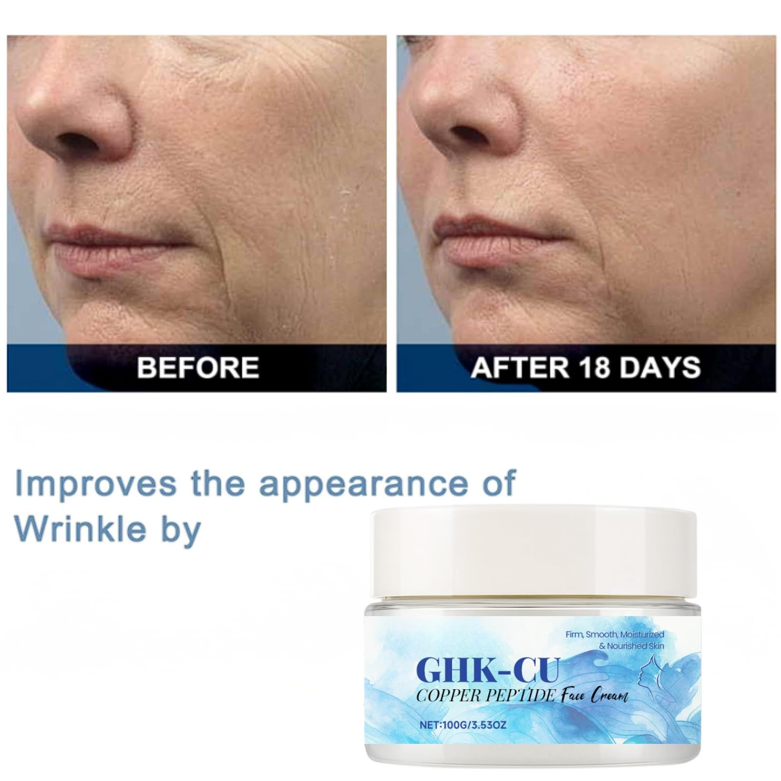 ghk cu kräm GHK-CU Kupferpeptid-Gesichtscreme, feuchtigkeitsspendende anti-aging cream for smooth and hydrated skin, revitalized copper spray cream for fine lines and daily care. (2pcs) Beauty Alternating tretinoin and GHK-Cu