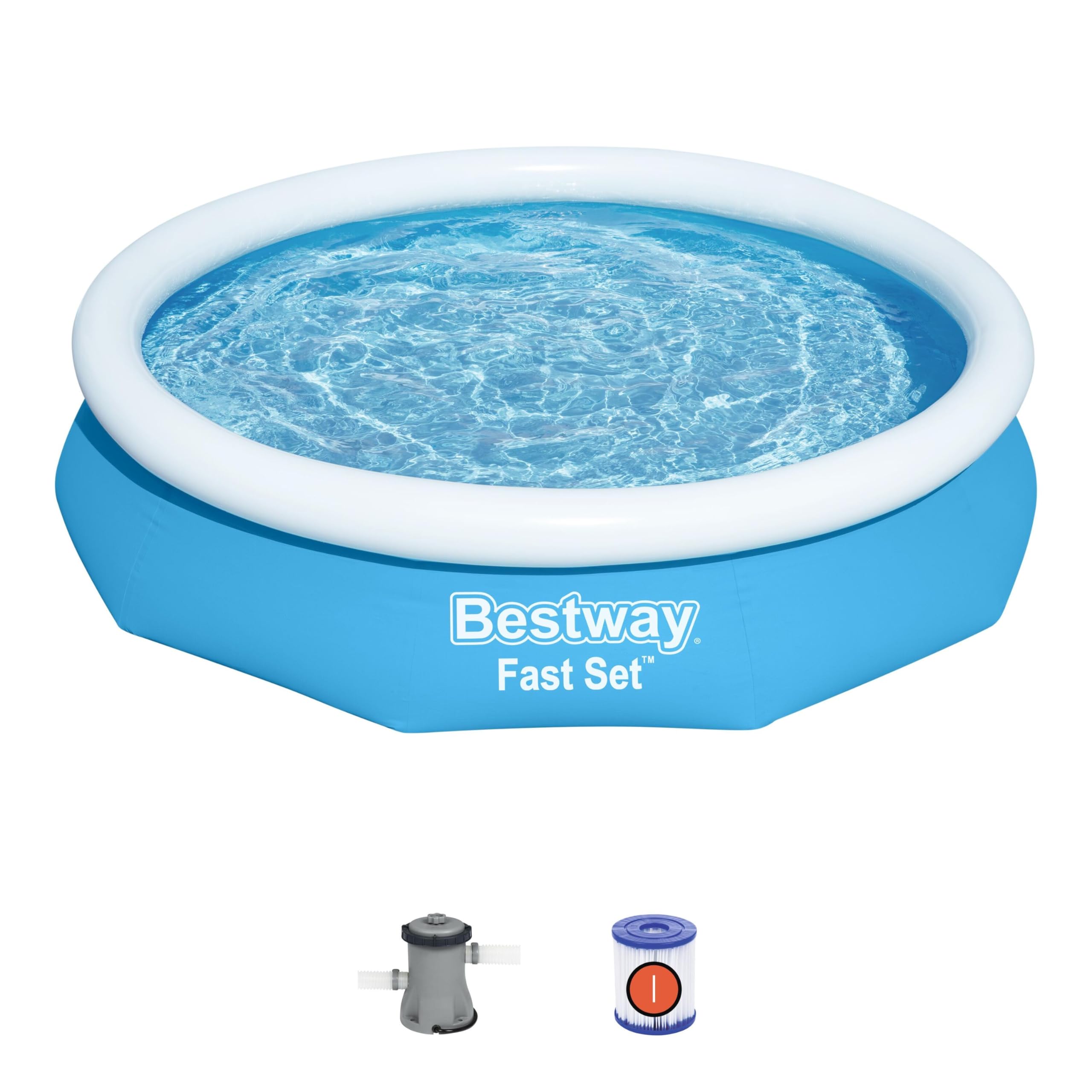 Bestway 57458 Set Piscina Gonfiabile Fast Set Rotonda da 305x66 cm