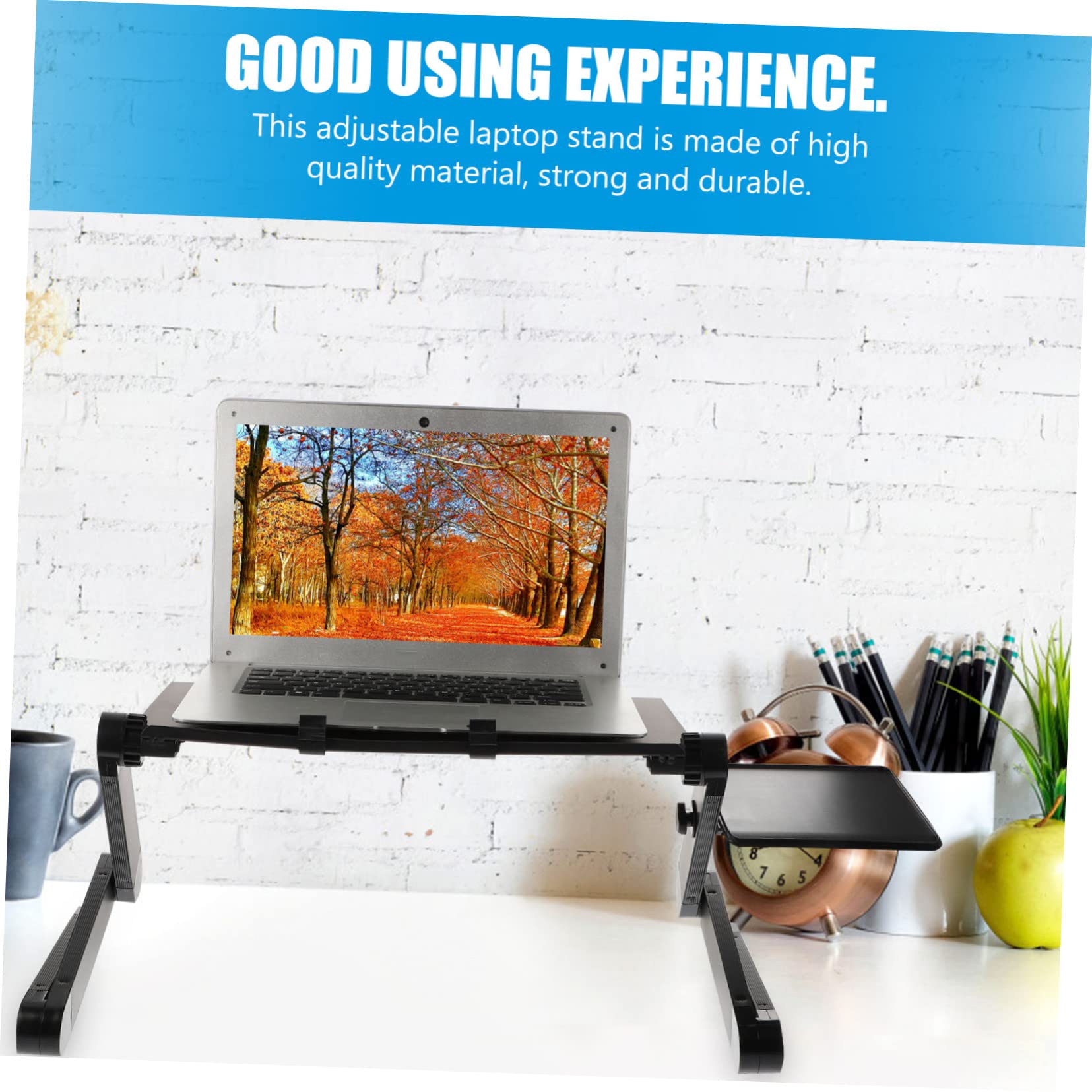 NUOBESTY Soporte para Computadora Portátil con Ventilación Mesa Plegable De Aluminio Compatible con Laptops para Uso Cama o Escritorio