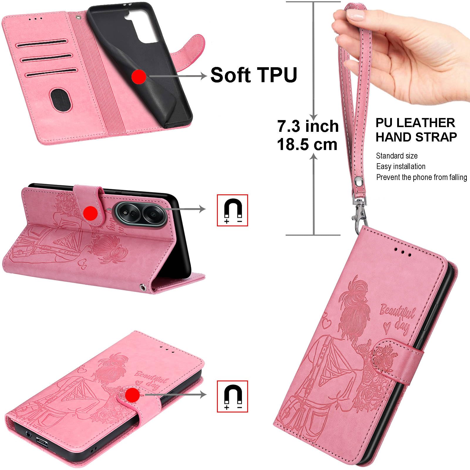 Custodia Portafoglio Per Xiaomi Redmi Note 11/11S - Cover Con Chiusura Magnetica E Slot Carte (Pelle PU) - Foto 12