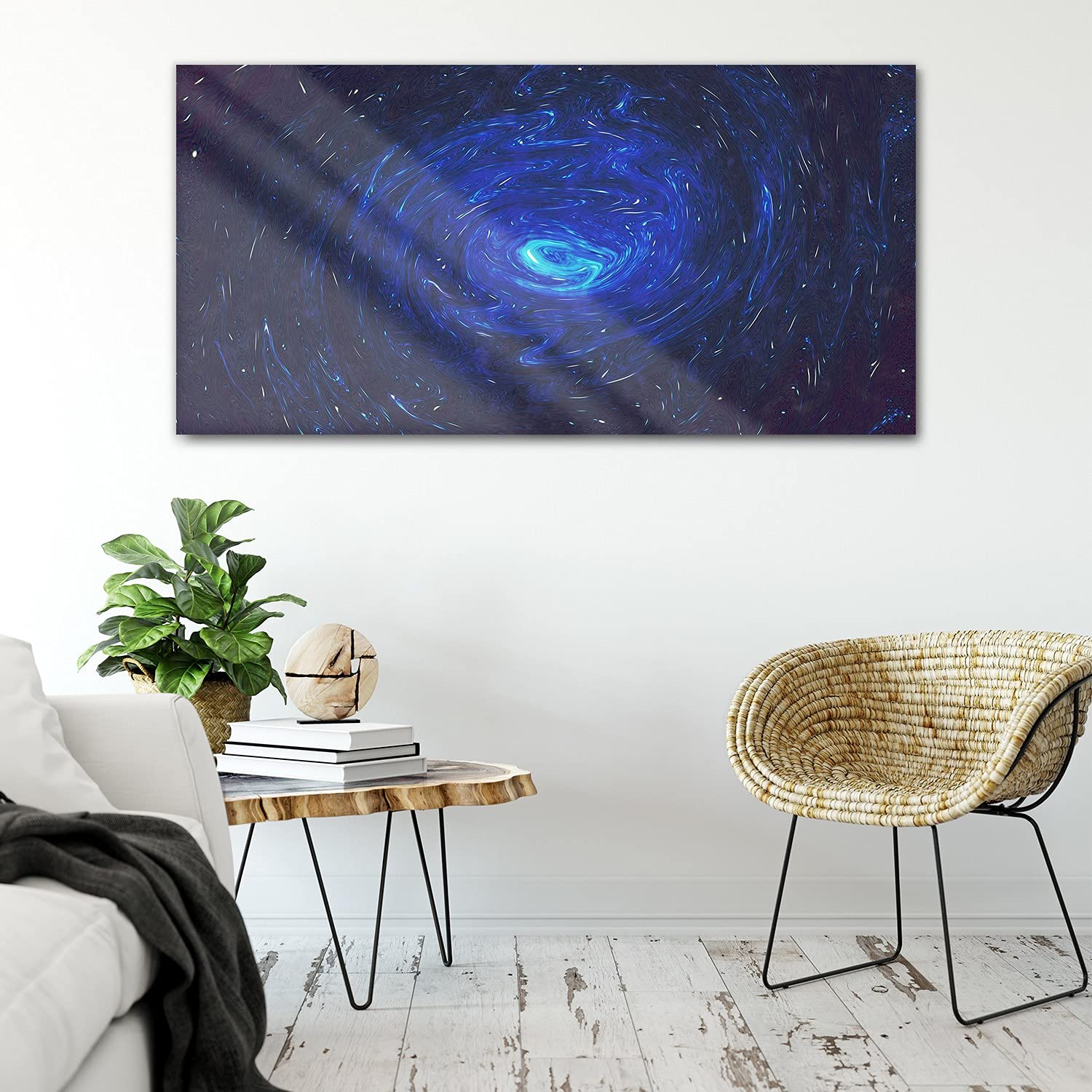 Coloray Pintura acrílica Vidrio Acrílico 100x50cm Cuadro De Pared Sala De Estar Arte Mural - Acuarelas de abstracción