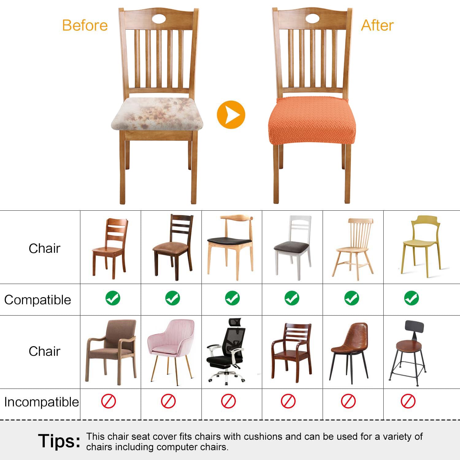 Fuloon Coprisedie Impermeabili - Set 4 Pezzi, Elasticizzati E Lavabili - Foto 4