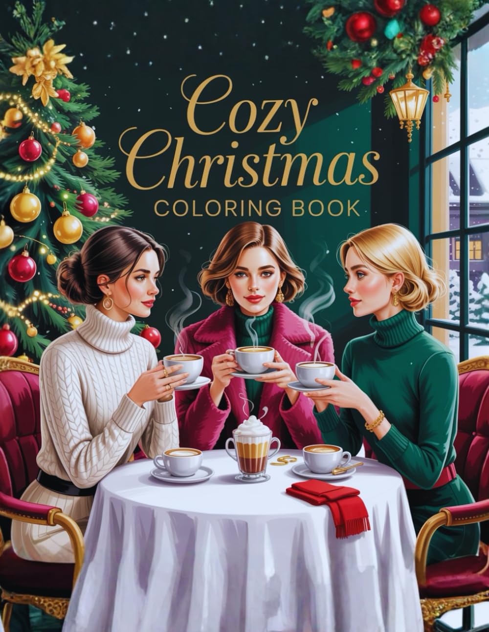Cozy Christmas Coloring Book: A Fun and Realistic Christmas Coloring Book for everyone