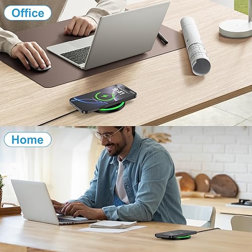 Miniatura 6 de Almohadilla de carga inalámbrica rápida para Samsung Galaxy S25 S24 FE Plus Ultra S23 S22 Z Fold SE, Moto Razr Plus 2024, Edge 2024, cargador