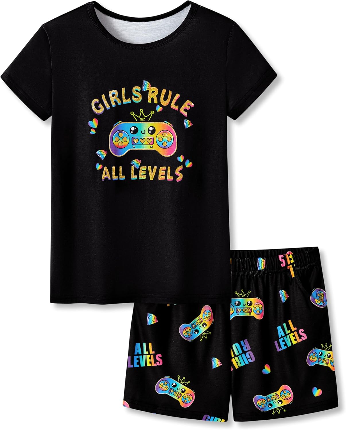 Topgal Summer Pajamas for Girls – Tie Dye Unicorn Mermaid Daisy Short PJ Set Size 6-16 Topgal Summer Pajamas for Girls – Tie Dye Unicorn Mermaid Daisy Short PJ Set Size 6-16