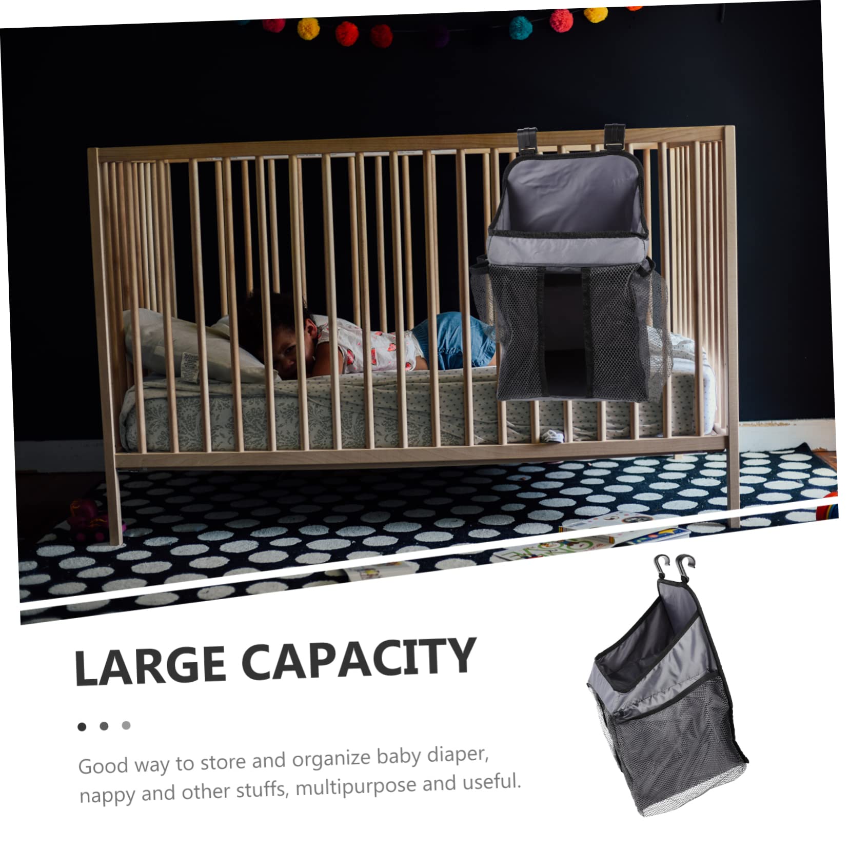 ifundom Bolsa de Pañales Organizador de Pañales Colgante Hogar Soporte de Almacenamiento para Guardería Bolsa para Guardar Dormitorio o Sala de Estar
