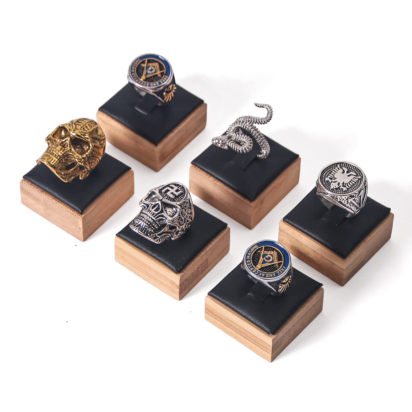 新品未使用　レザーリングスタンド Amazon｜ZBWZBW 6 パック リング ホルダー ディスプレイ