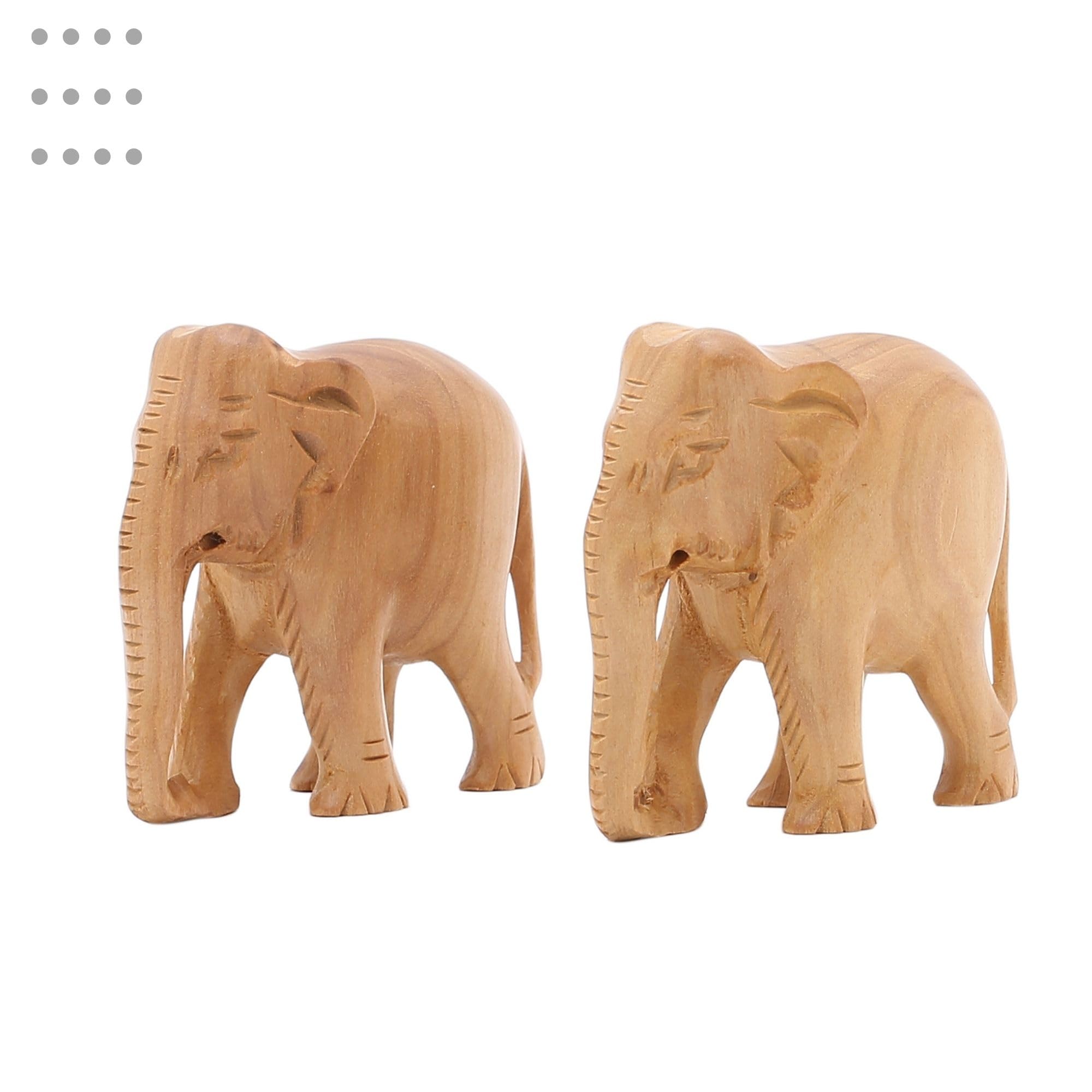 DECORIVA™ Sandalwood (Chandan) Mini Elephant Combo | for Puja, Home Décor, Car Dashboard | Gifting Baby Elephant