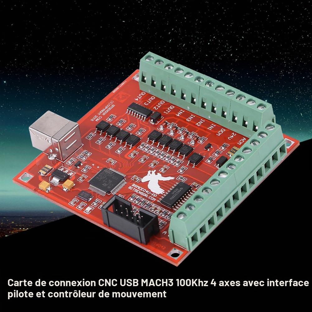 4 Axes Carte de Contrôle de Mouvement de Moteur Pas à Pas Interface CNC avec Câble USB