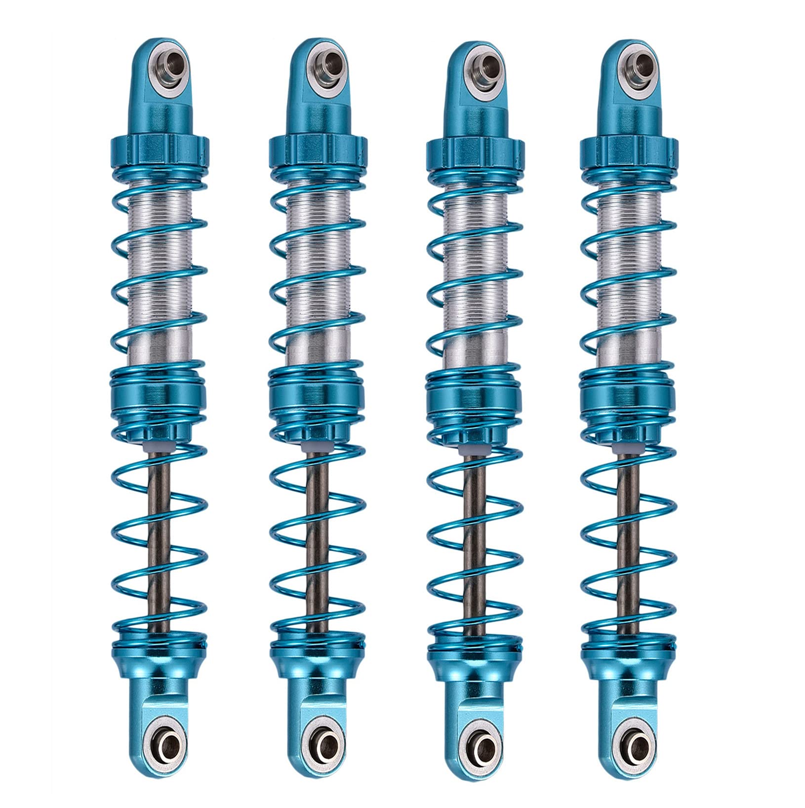 kingsea 4Pcs 100mm RC Shock Absorber Oil Adjustable RC Damper Springs Compatible with Axial SCX10 TRX4 D90 1/10 RC Model Crawler Truck Parts