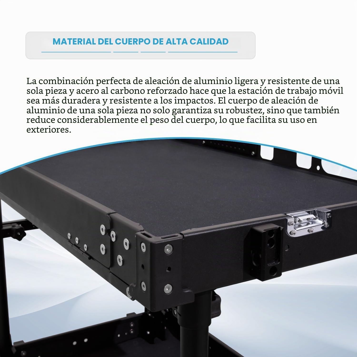 DF DIGITALFOTO Titan Plus Carro de Producción Video 300kg - Estación de Trabajo CNC con Abrazaderas y Ganchos, Plegable 18cm, Ruedas Neumáticas 8", Montaje sin Herramientas para DIT y Cine