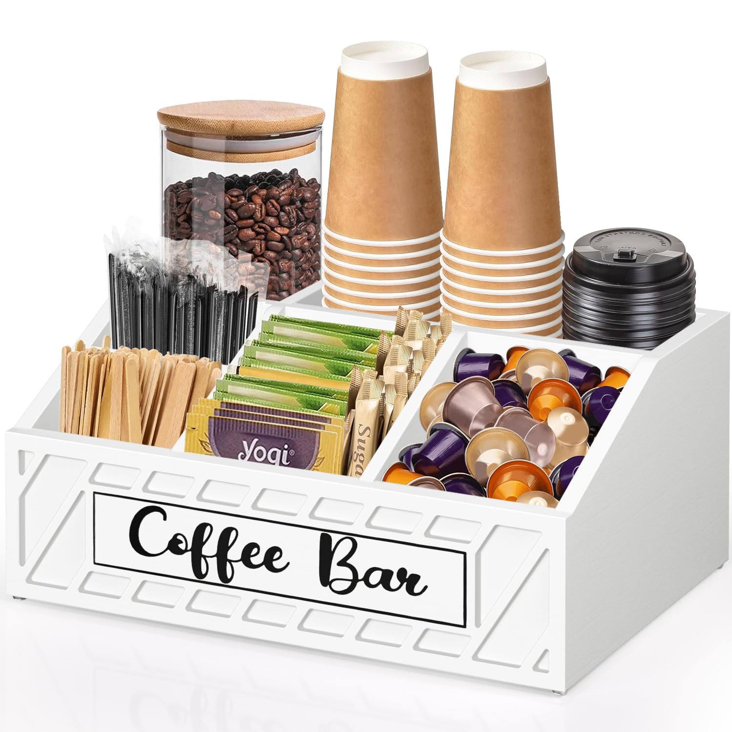 Soporte para cápsulas de café (blanco)