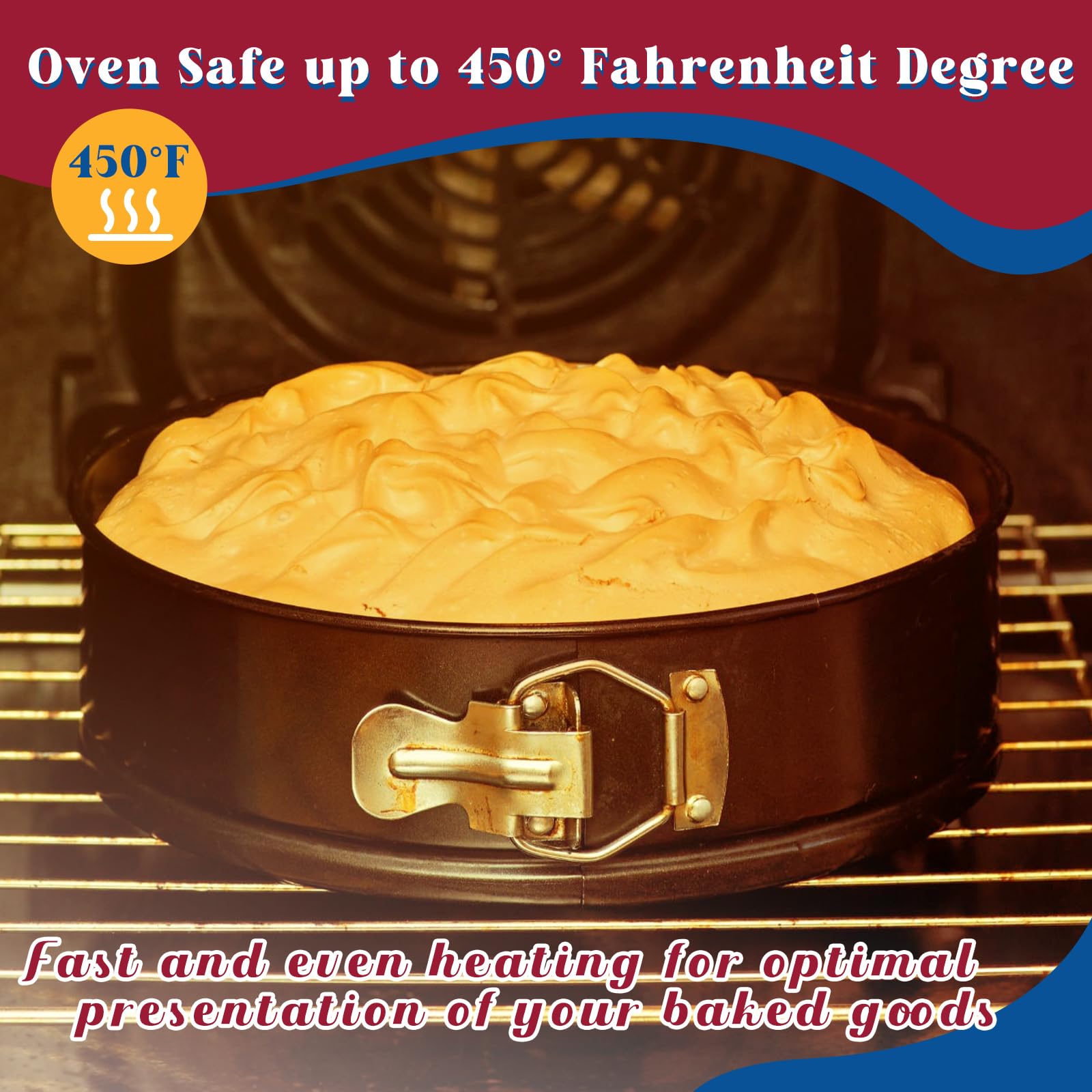 Pickmesh 3 moldes antiadherentes para tarta de queso de 9 pulgadas con parte inferior extraíble con 150 piezas de papel de pergamino para pastel de queso y pizza, color negro