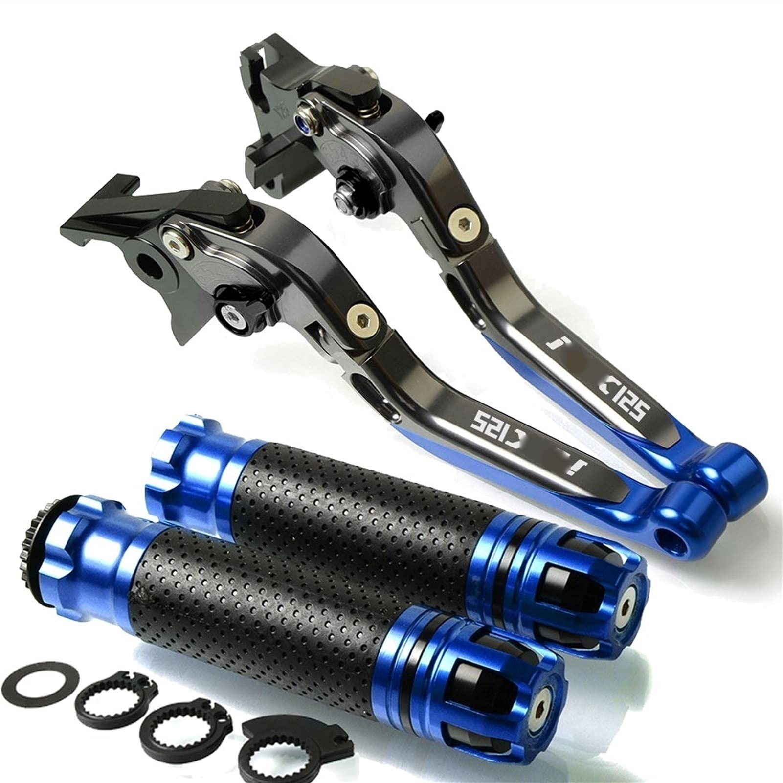 CHEVVY Freno Moto CNC Freno Leve Frizione Manubrio Impugnatura Manopole Manopole per H&Onda GROM MSX125 MSX 125 2014 2015 2016 2017 2018 2019 (Color : 6)