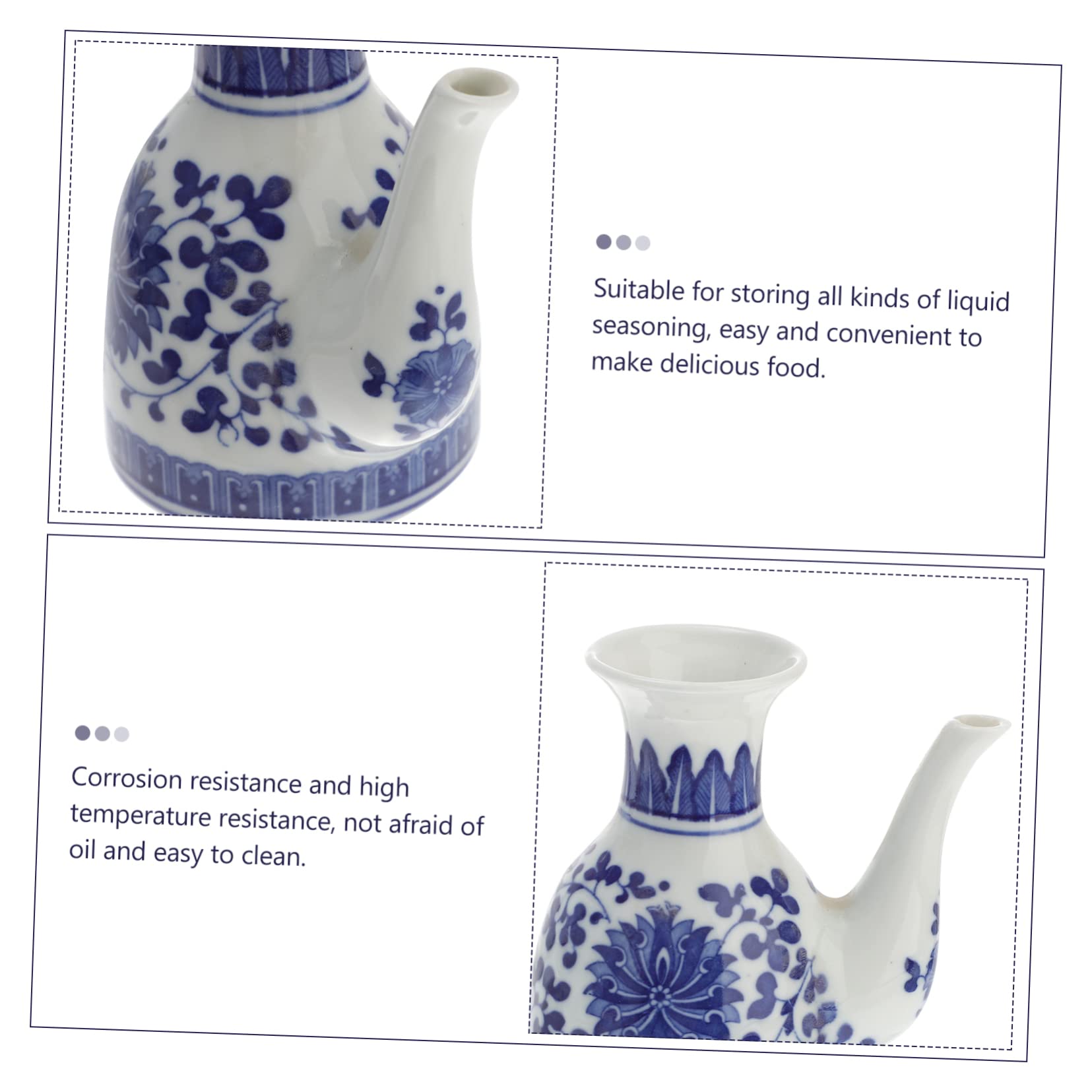 Butelka na ocet olejowy, ceramiczny garnek do kontroli oleju Japoński garnek sojowy Zamknięty pojemnik Sos sojowy Szklane terrarium z pokrywką Sałatka olejowa Butelka do przechowywania oleju Przyprawa