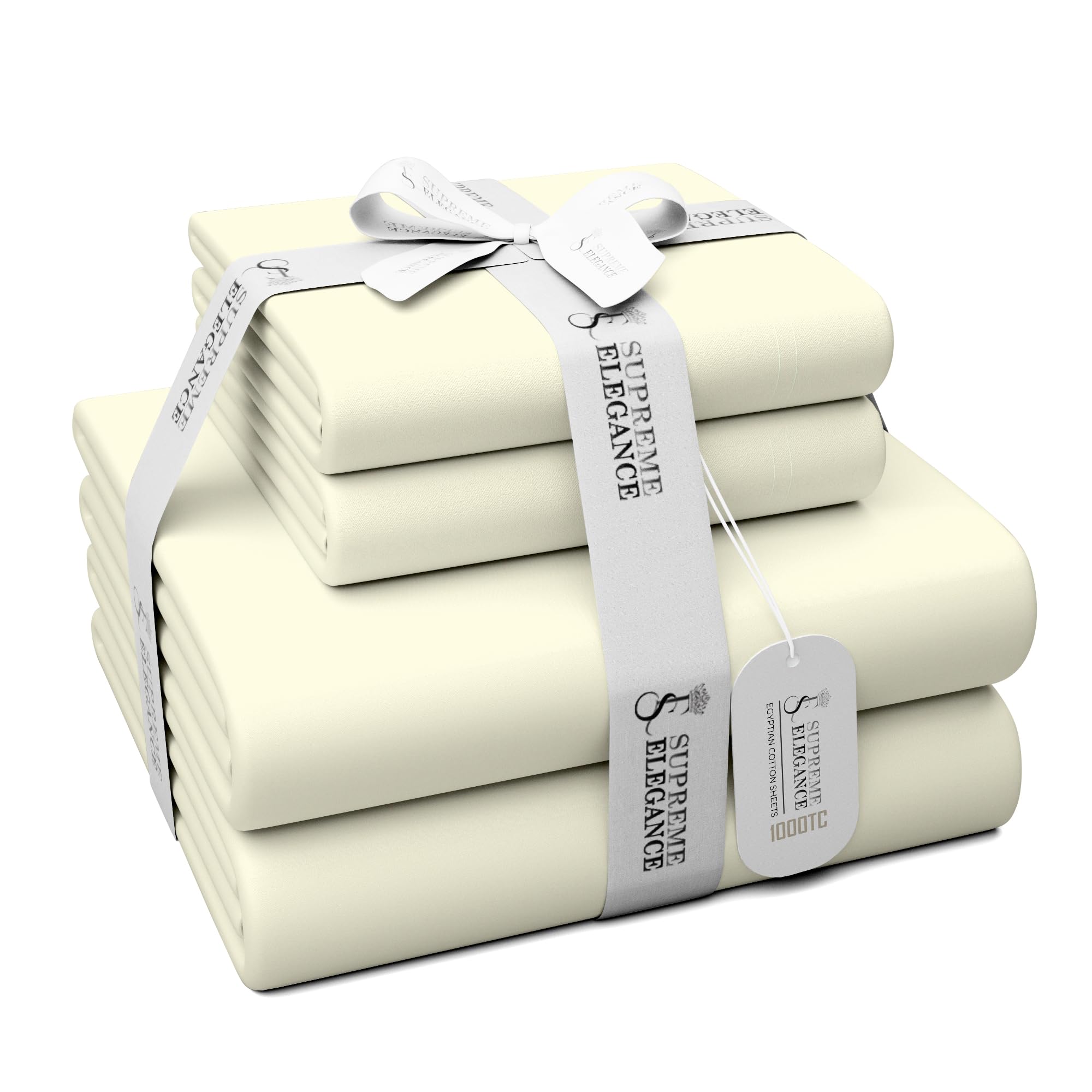 Aireolux Juego de sábanas de algodón egipcio de 1000 hilos, tamaño Queen, tejido satinado, ultrasuave, sedoso, transpirable, 100 % algodón para cama tamaño Queen, sábanas elásticas de bolsillo