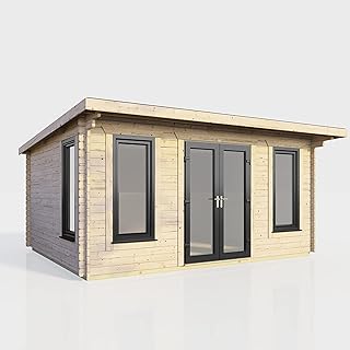 Powersheds High Grade Premium Pent Log Cabin ...,