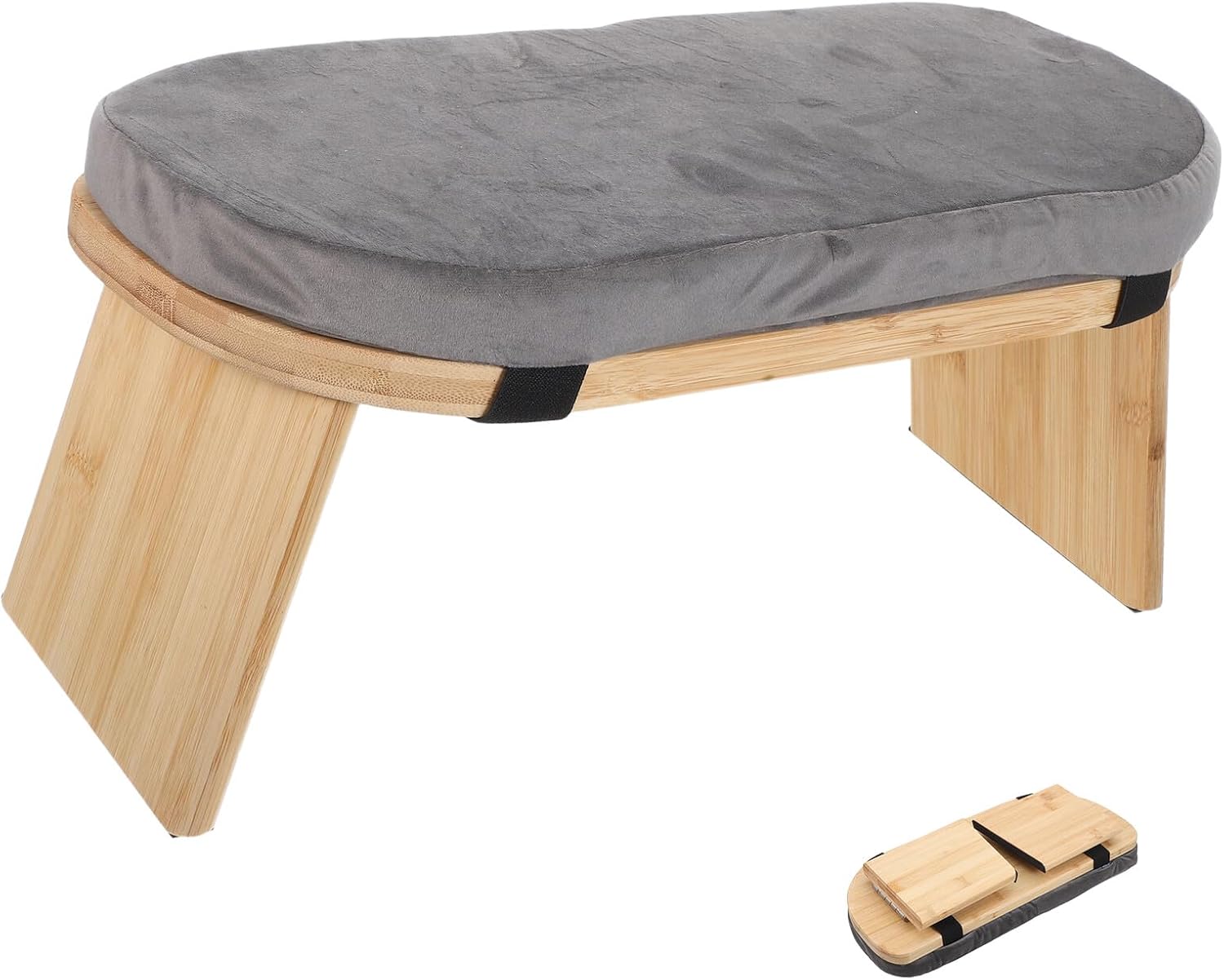 Bench Chair Wood Foldable Stool with Cushion Portable Balance Seat for Home Studio Prayer and Zen Sitting Posture