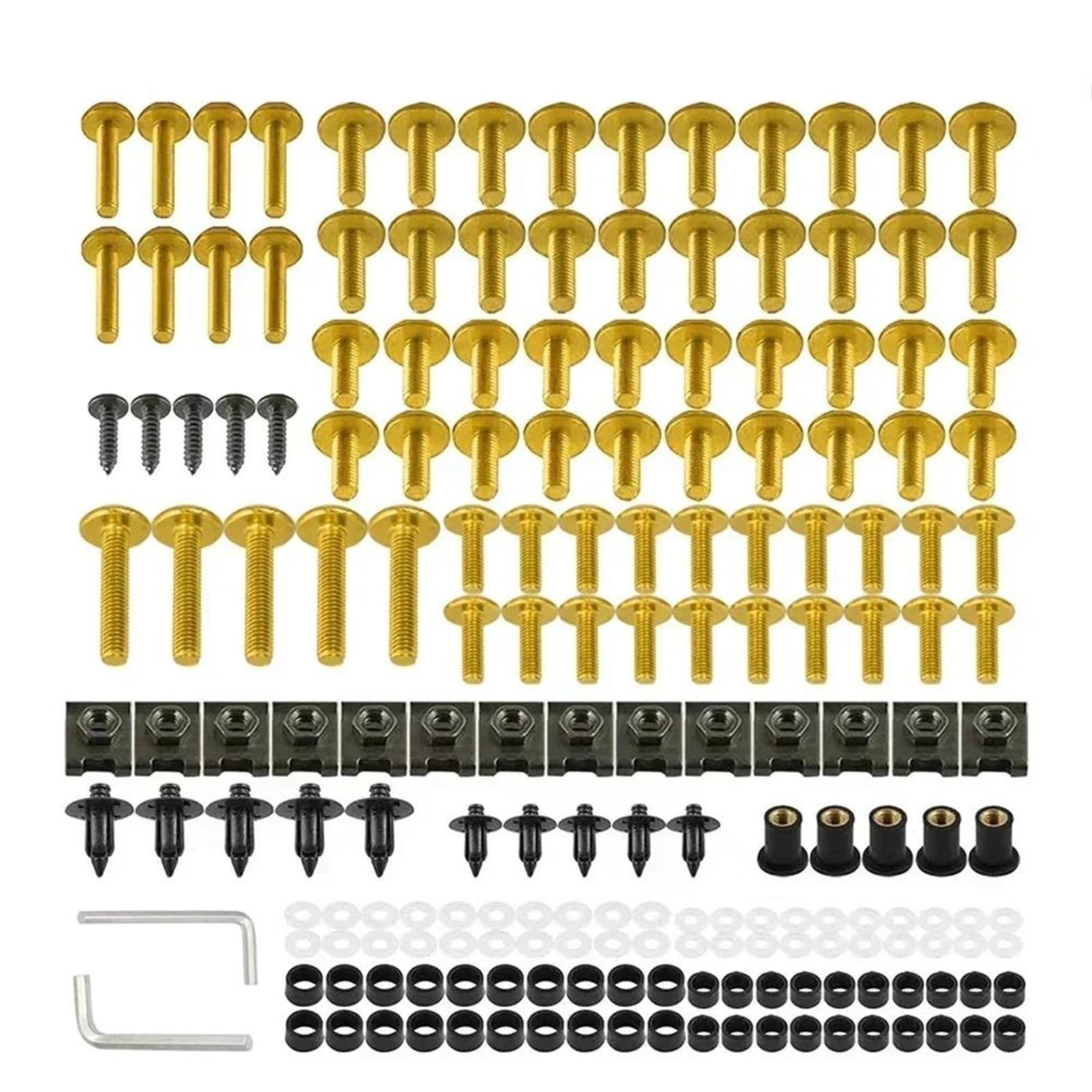 Muttern Verkleidungsschrauben-Clips Für CRF 230L 250L 250M 300 300L Rally (ABS) Windschutzscheibenschrauben-Muttern-Bolzen-Kits Motorrad Verkleidung Schrauben Set