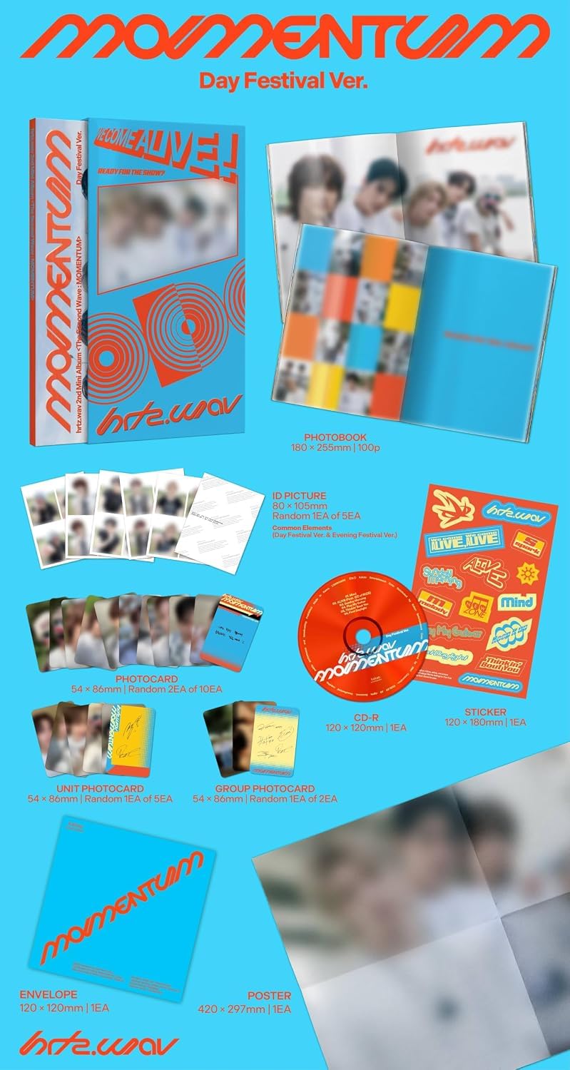 hrtz.wav - 2. mini album [The Second Wave : MOMENTUM] (Dzień Festiwalu + Wieczorny Festiwal + Zestaw Festiwalowy 3 Ver. Zestaw)